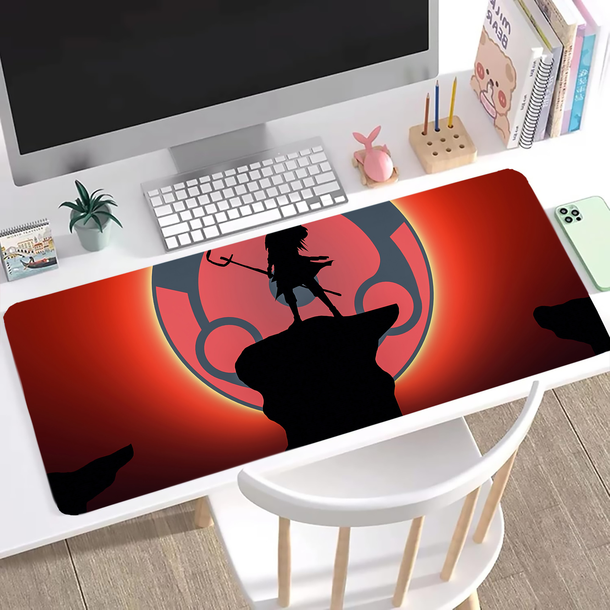 （画像用） NARUTO -ナルト- NARUTO -ナルト- 疾風伝 ステッチ加工 大判デスクマット／滑り止めマウスパッド