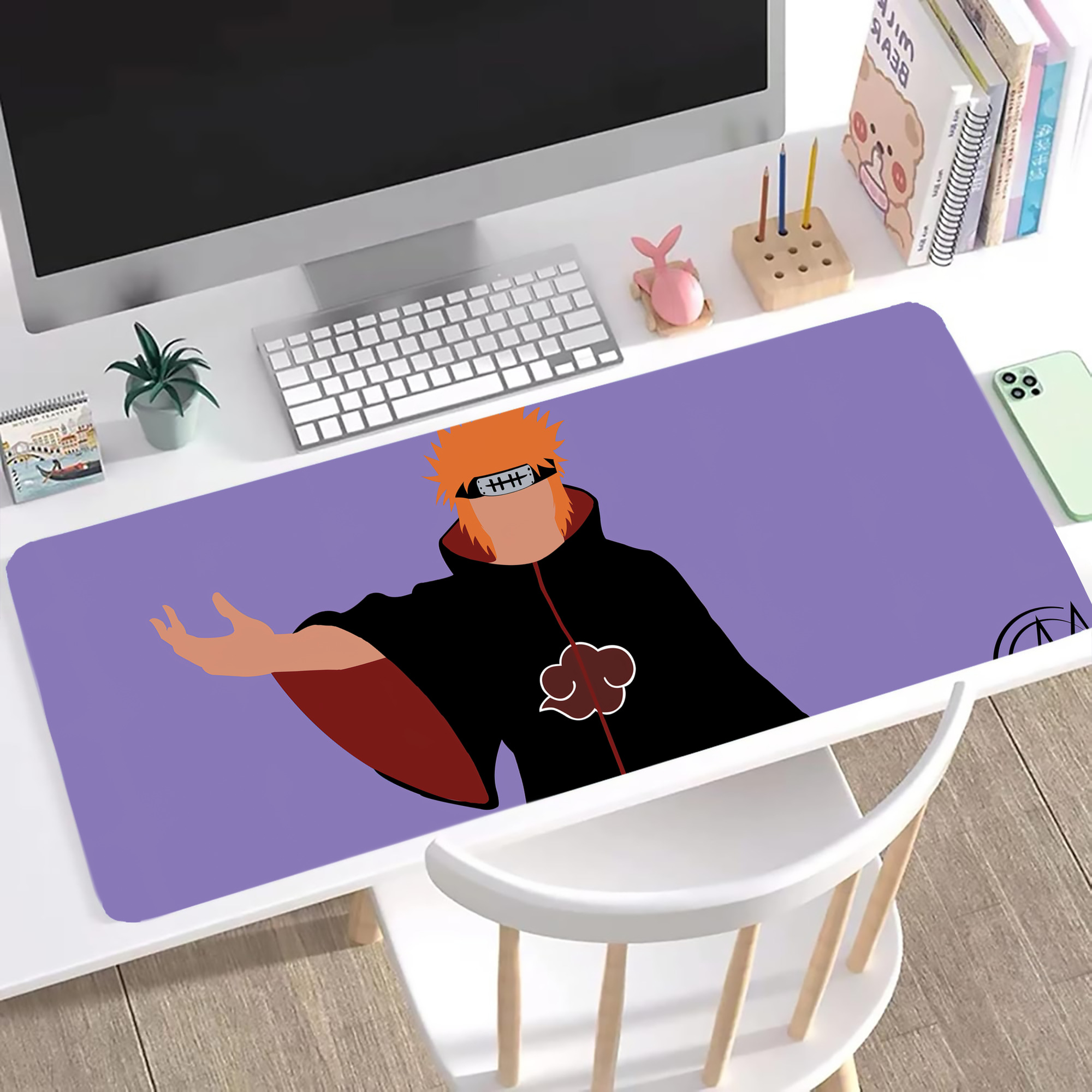（画像用） NARUTO -ナルト- NARUTO -ナルト- 疾風伝 ステッチ加工 大判デスクマット／滑り止めマウスパッド