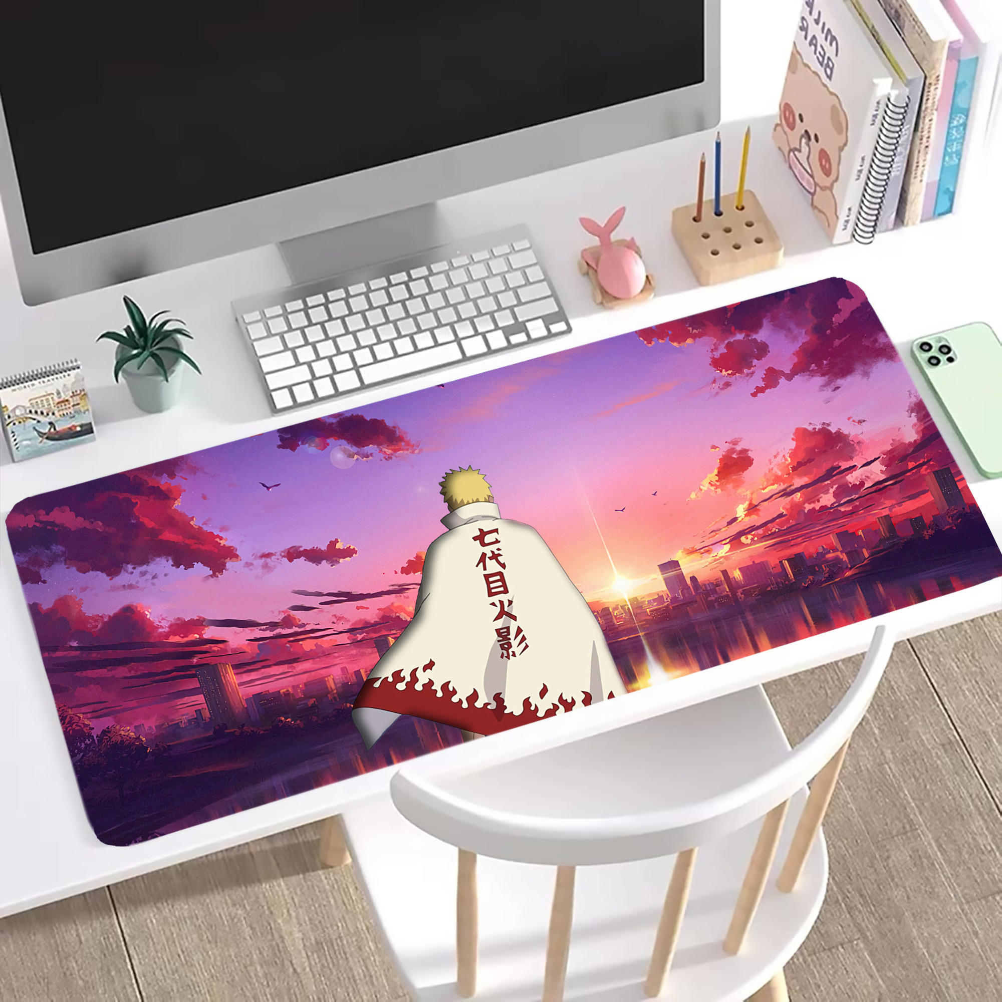 （画像用） NARUTO -ナルト- NARUTO -ナルト- 疾風伝 ステッチ加工 大判デスクマット／滑り止めマウスパッド