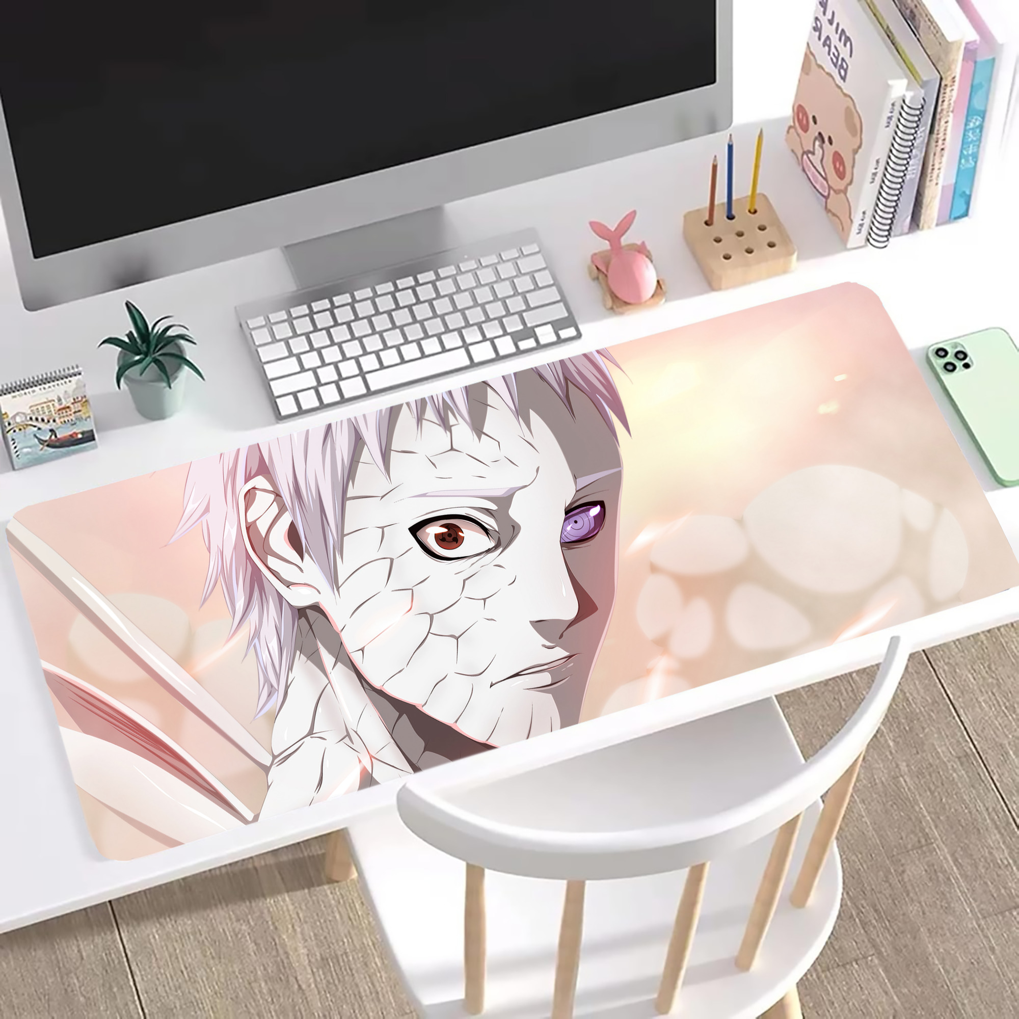 （画像用） NARUTO -ナルト- NARUTO -ナルト- 疾風伝 ステッチ加工 大判デスクマット／滑り止めマウスパッド