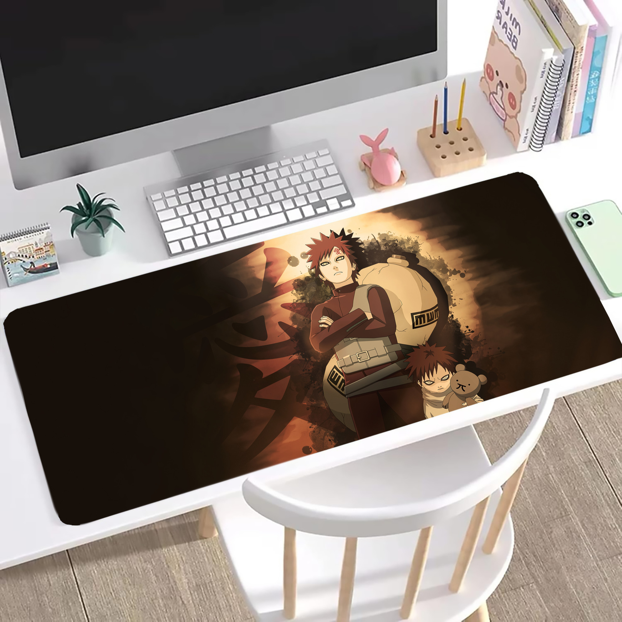 （画像用） NARUTO -ナルト- NARUTO -ナルト- 疾風伝 ステッチ加工 大判デスクマット／滑り止めマウスパッド