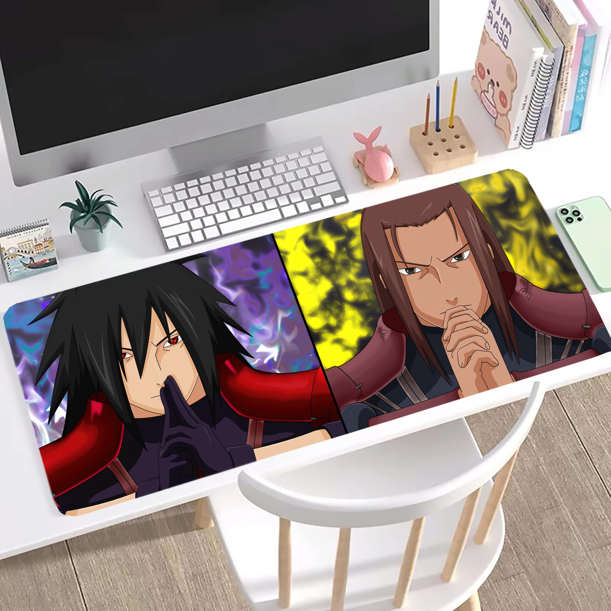 （画像用） NARUTO -ナルト- NARUTO -ナルト- 疾風伝 ステッチ加工 大判デスクマット／滑り止めマウスパッド