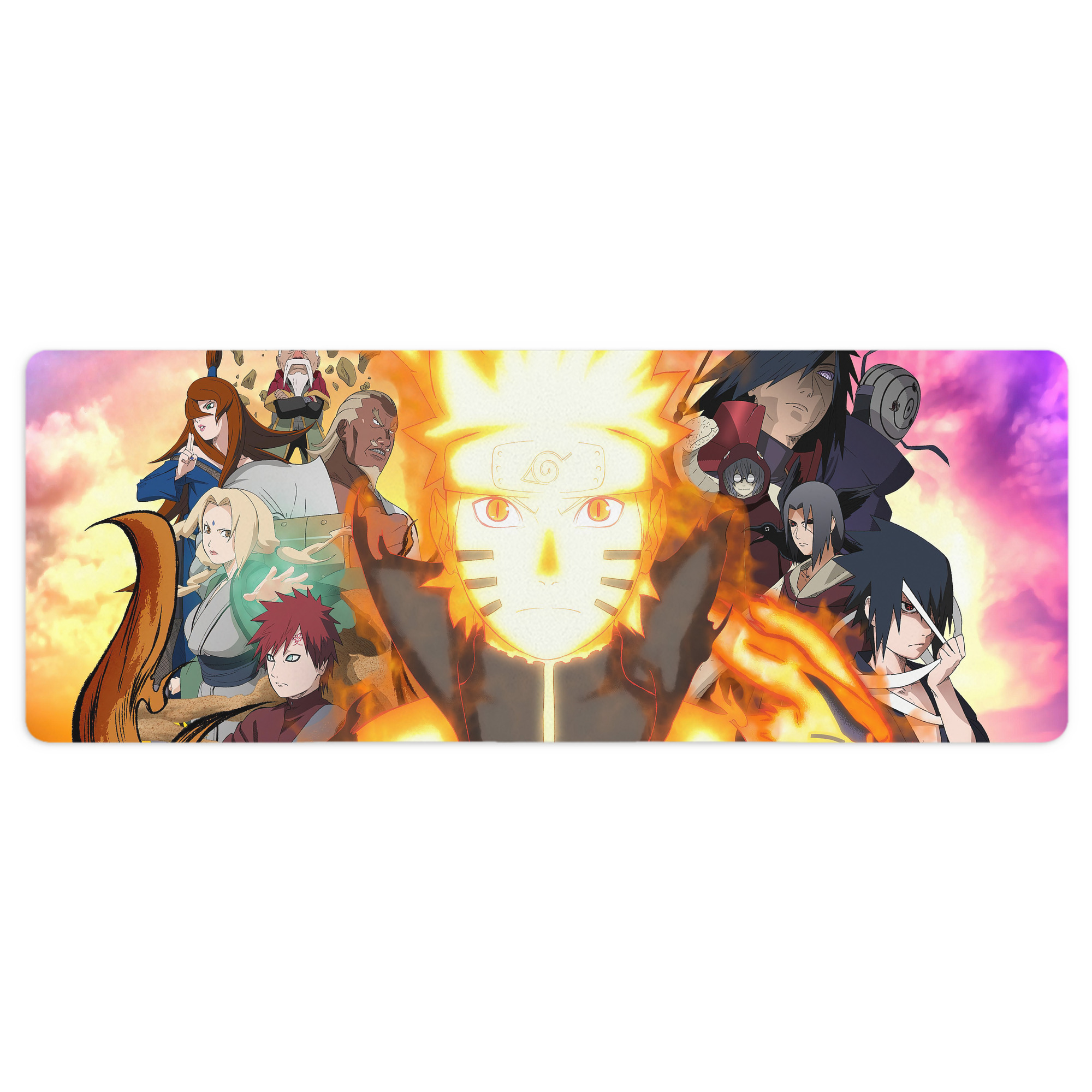 （画像用） NARUTO -ナルト- NARUTO -ナルト- 疾風伝 ステッチ加工 大判デスクマット／滑り止めマウスパッド