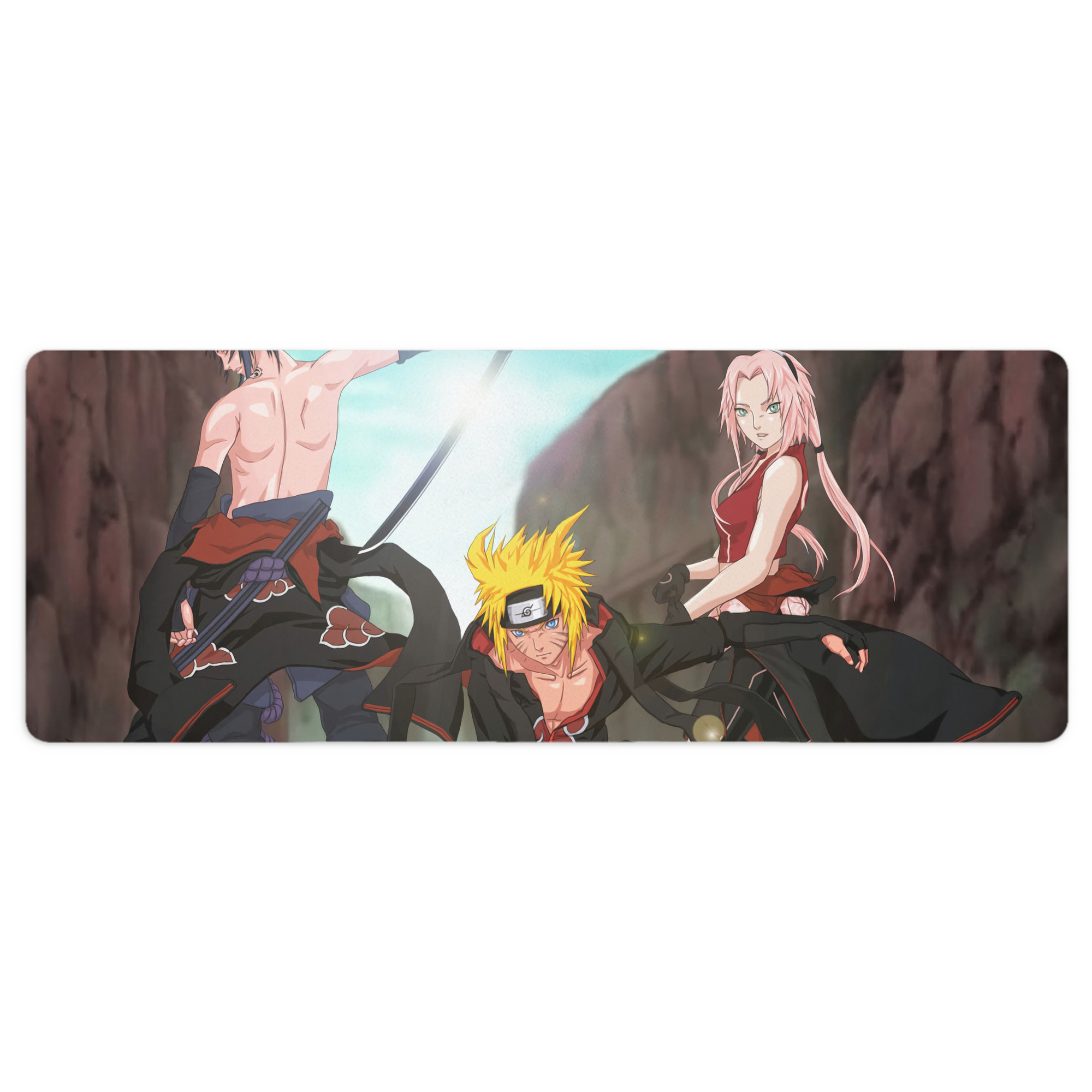 （画像用） NARUTO -ナルト- NARUTO -ナルト- 疾風伝 ステッチ加工 大判デスクマット／滑り止めマウスパッド