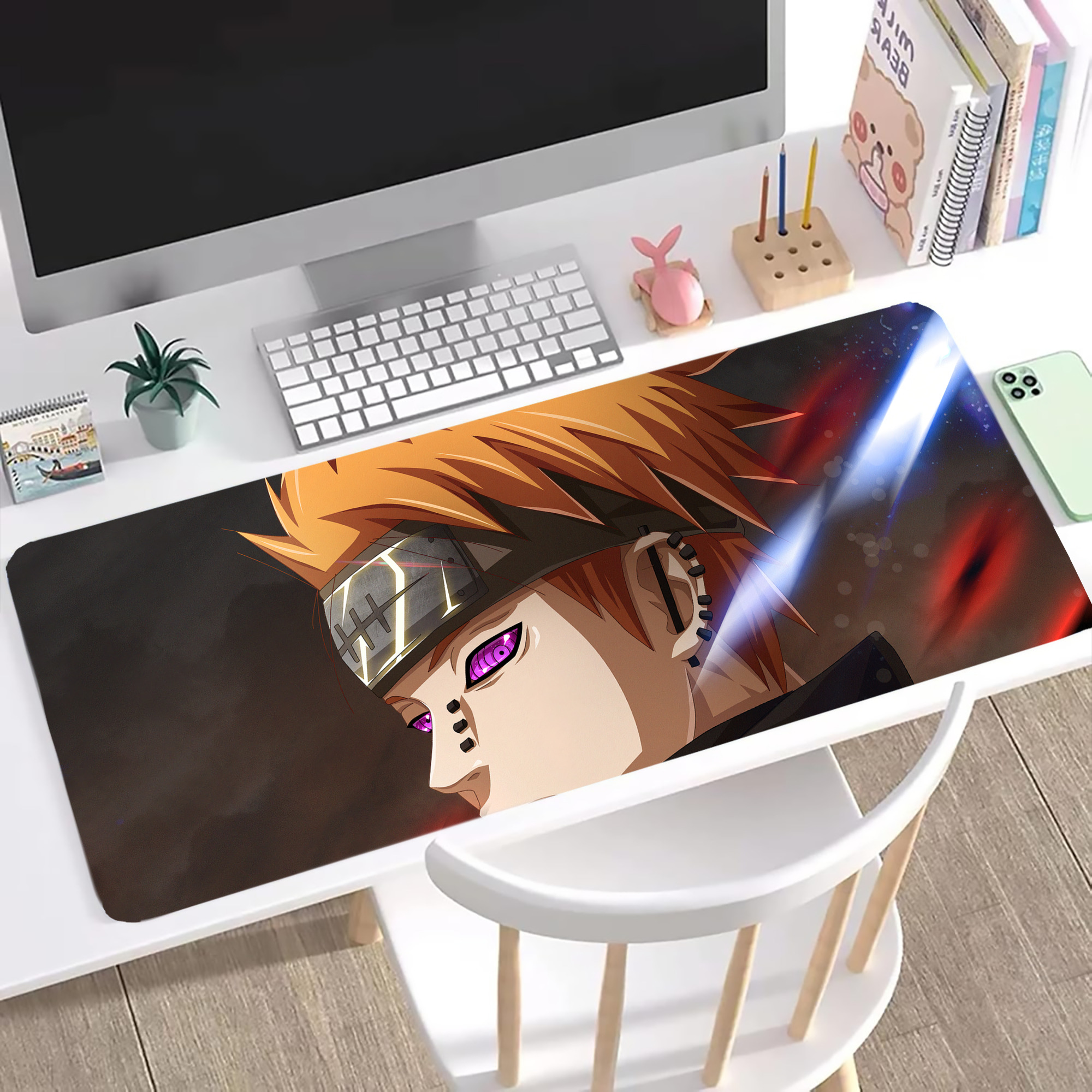 （画像用） NARUTO -ナルト- NARUTO -ナルト- 疾風伝 ステッチ加工 大判デスクマット／滑り止めマウスパッド
