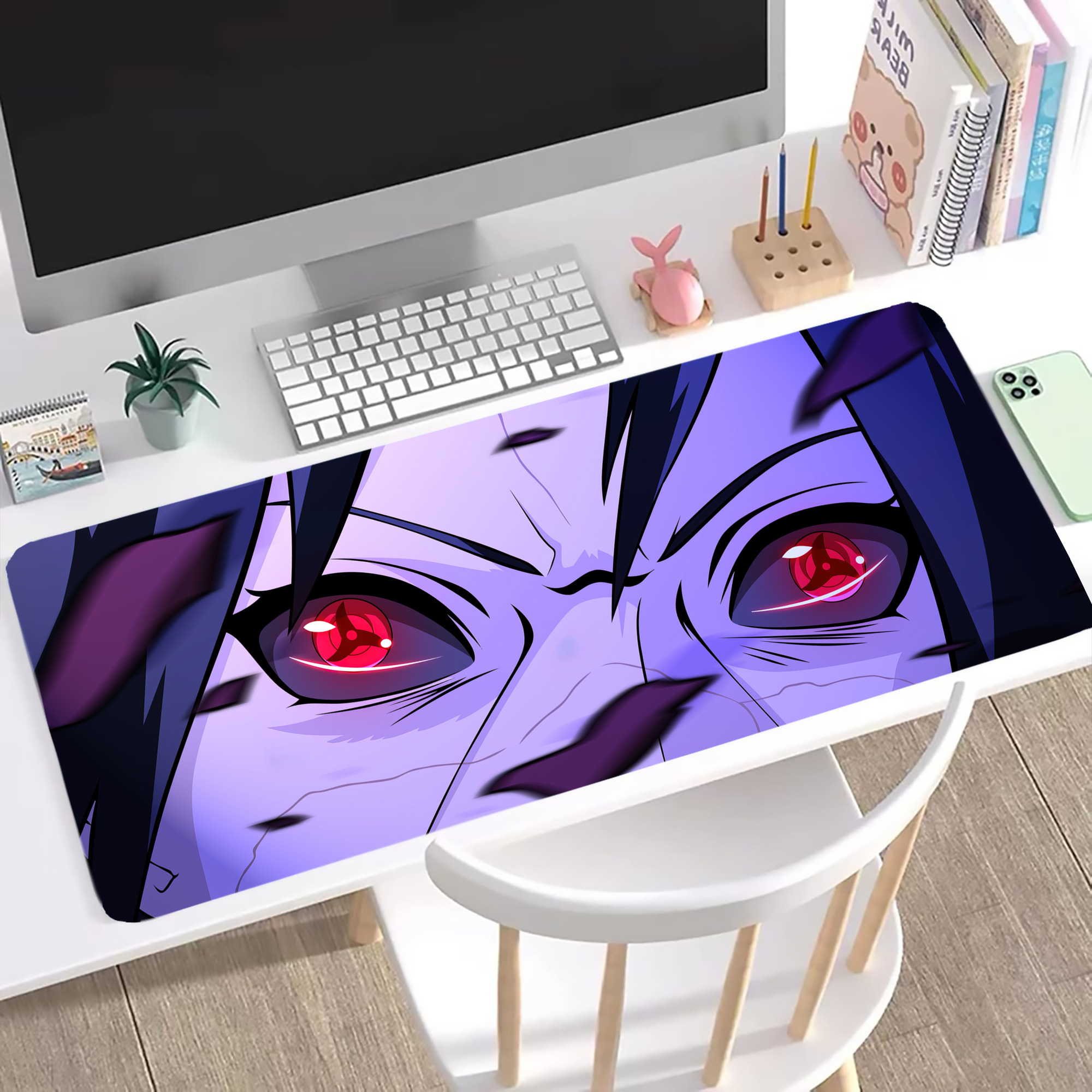 （画像用） NARUTO -ナルト- NARUTO -ナルト- 疾風伝 ステッチ加工 大判デスクマット／滑り止めマウスパッド