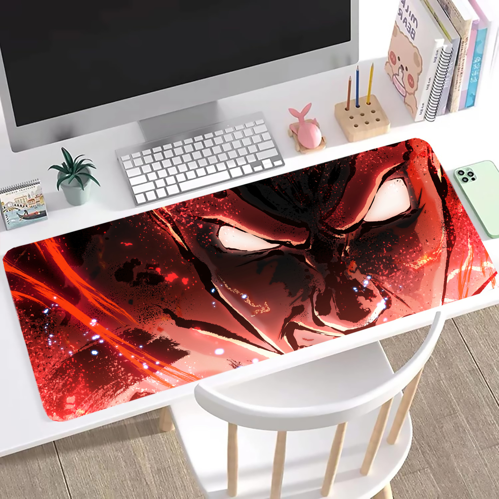 （画像用） NARUTO -ナルト- NARUTO -ナルト- 疾風伝 ステッチ加工 大判デスクマット／滑り止めマウスパッド