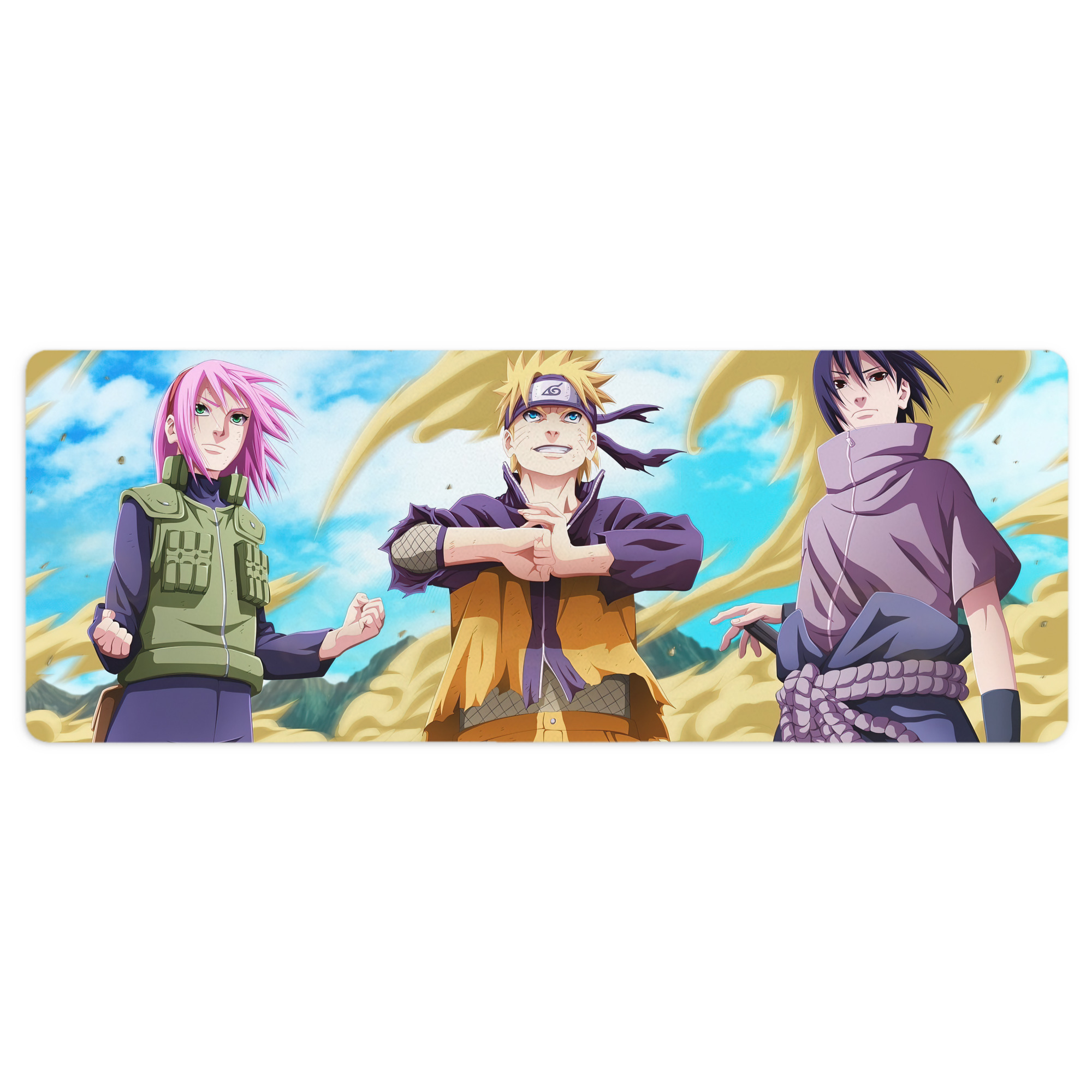 （画像用） NARUTO -ナルト- NARUTO -ナルト- 疾風伝 ステッチ加工 大判デスクマット／滑り止めマウスパッド
