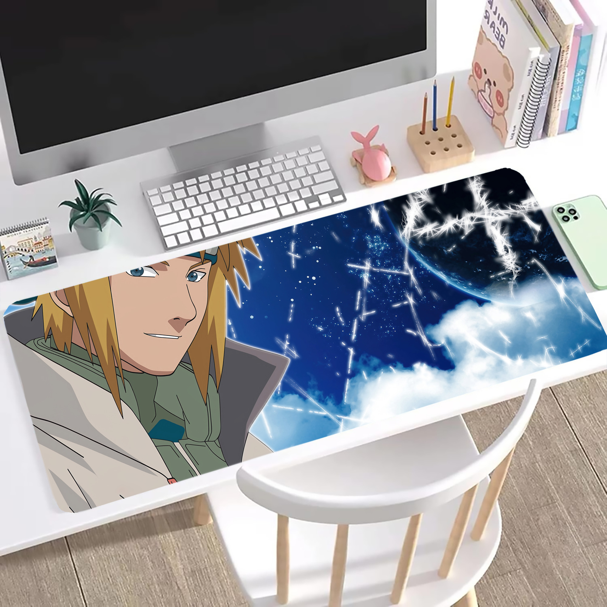 （画像用） NARUTO -ナルト- NARUTO -ナルト- 疾風伝 ステッチ加工 大判デスクマット／滑り止めマウスパッド