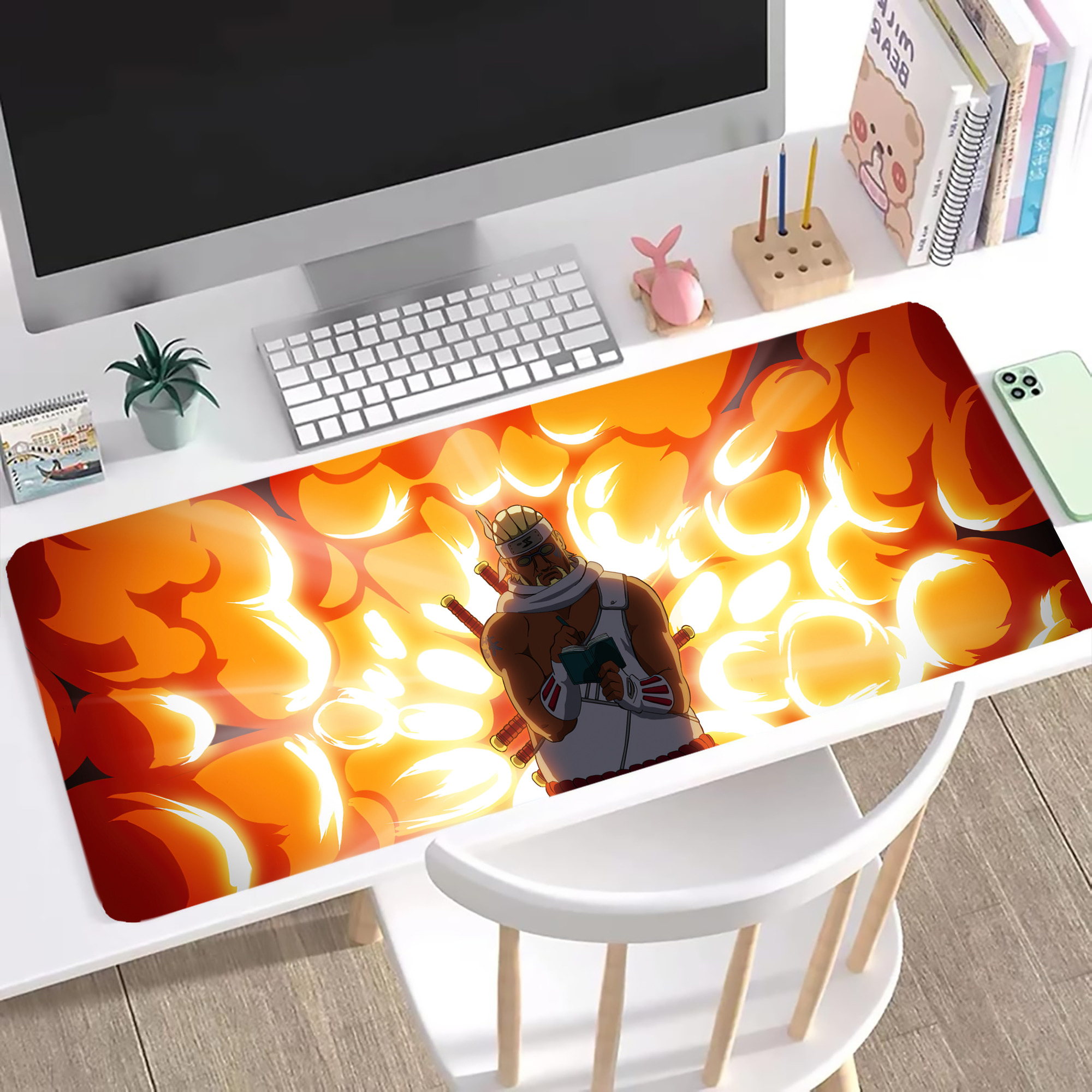 （画像用） NARUTO -ナルト- NARUTO -ナルト- 疾風伝 ステッチ加工 大判デスクマット／滑り止めマウスパッド