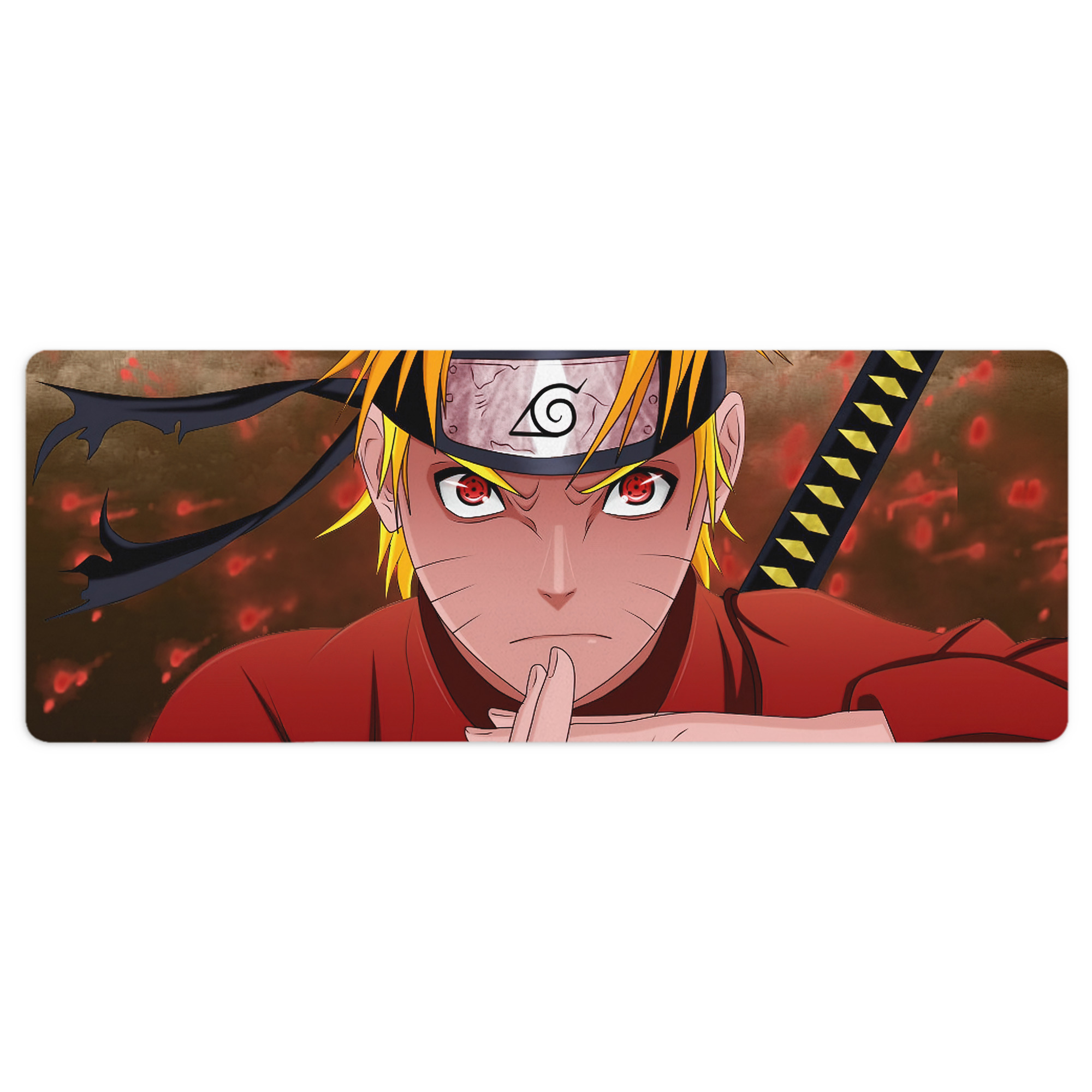 （画像用） NARUTO -ナルト- NARUTO -ナルト- 疾風伝 ステッチ加工 大判デスクマット／滑り止めマウスパッド