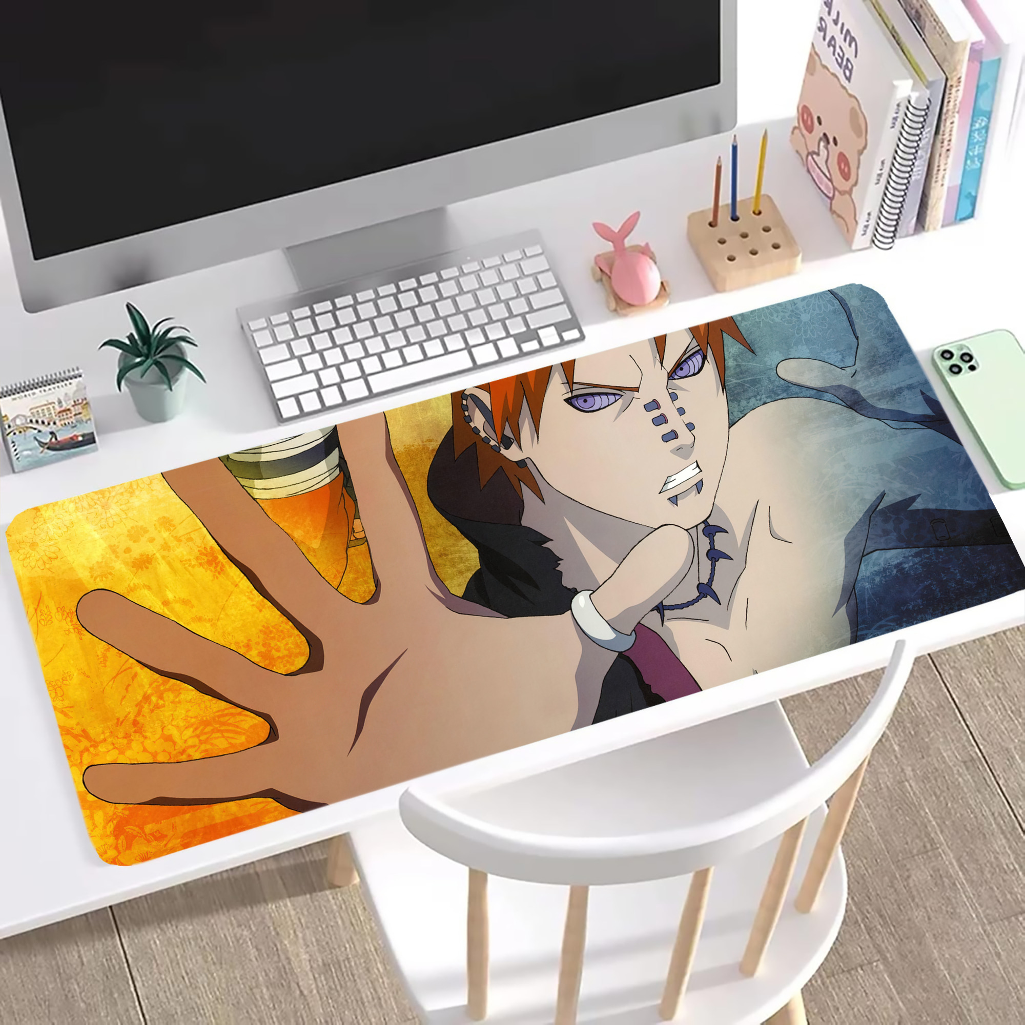 （画像用） NARUTO -ナルト- NARUTO -ナルト- 疾風伝 ステッチ加工 大判デスクマット／滑り止めマウスパッド