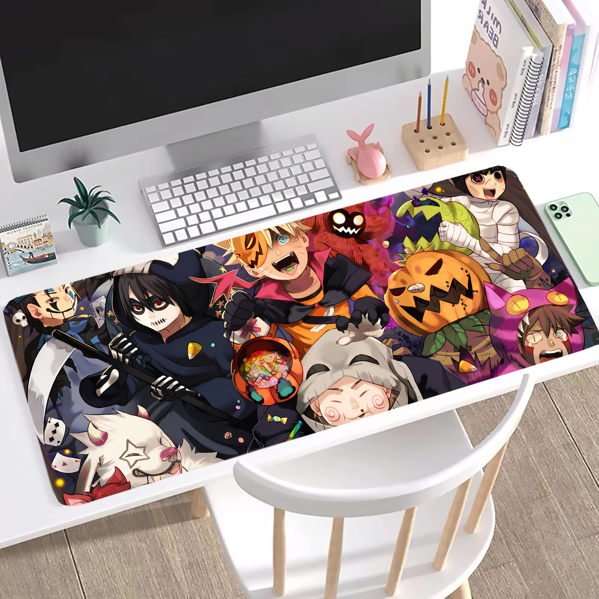 （画像用） NARUTO -ナルト- NARUTO -ナルト- 疾風伝 ステッチ加工 大判デスクマット／滑り止めマウスパッド