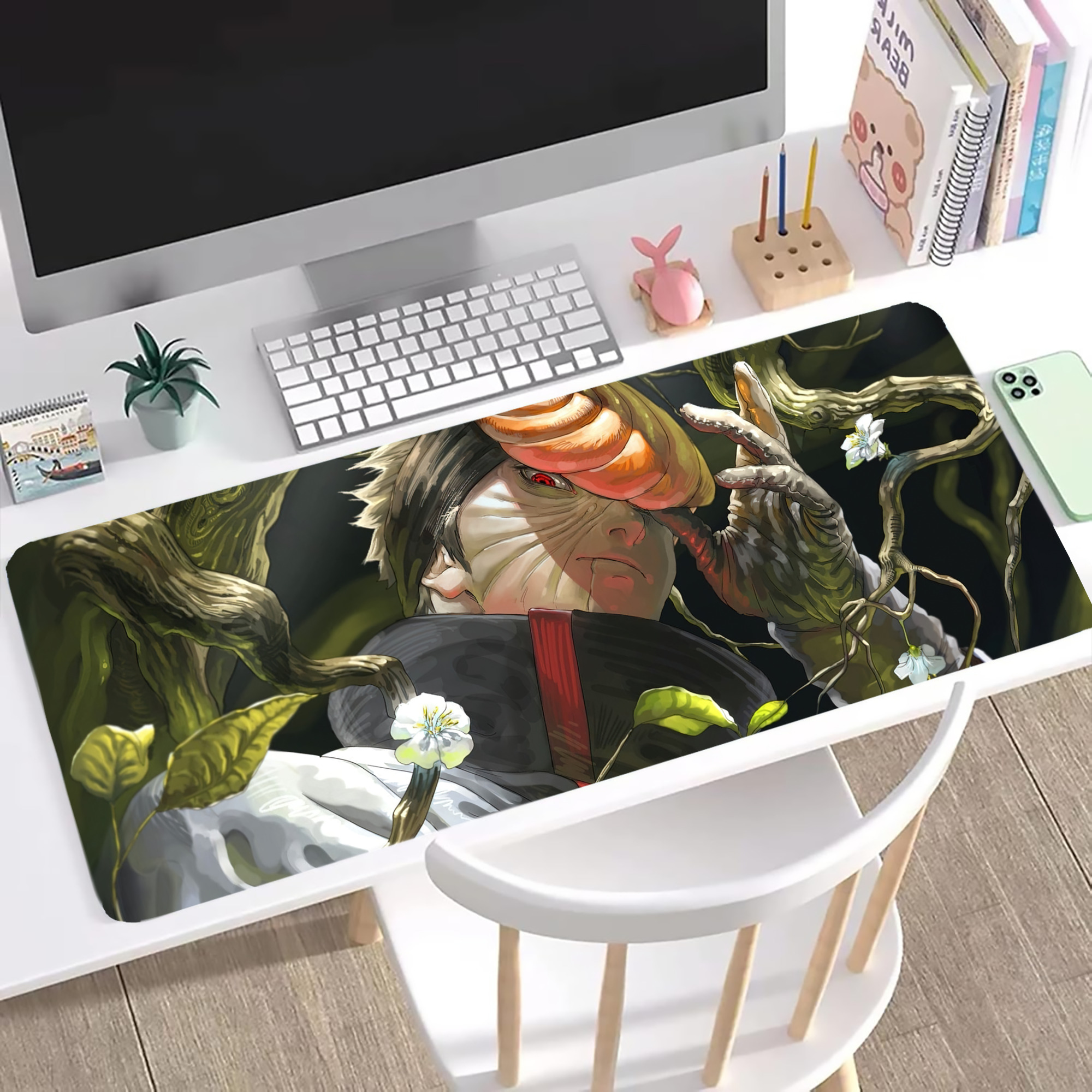 （画像用） NARUTO -ナルト- NARUTO -ナルト- 疾風伝 ステッチ加工 大判デスクマット／滑り止めマウスパッド