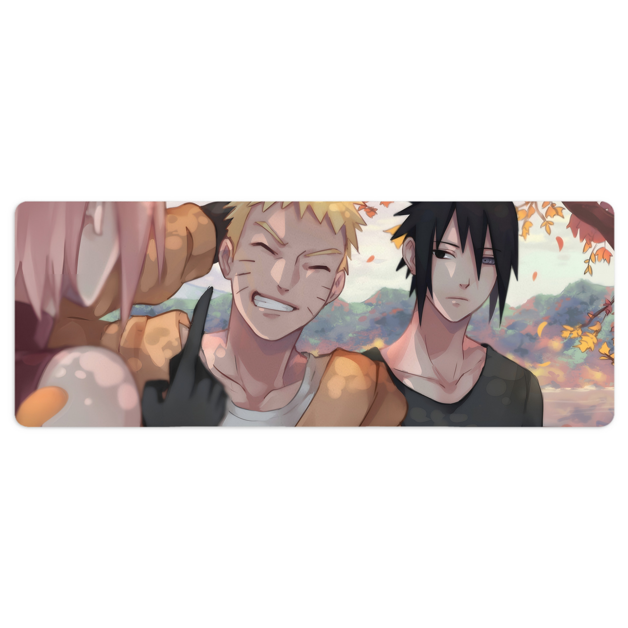 （画像用） NARUTO -ナルト- NARUTO -ナルト- 疾風伝 ステッチ加工 大判デスクマット／滑り止めマウスパッド