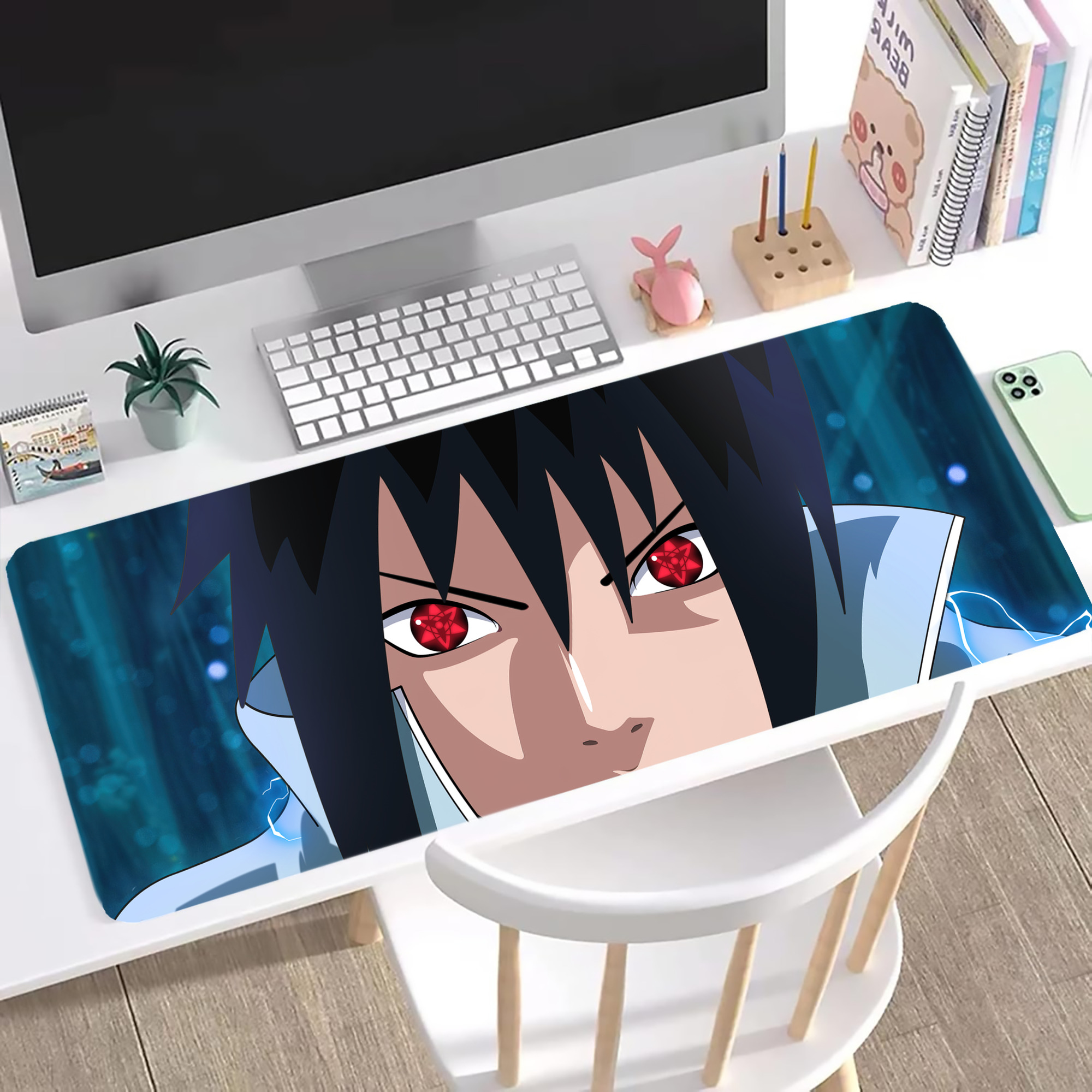 （画像用） NARUTO -ナルト- NARUTO -ナルト- 疾風伝 ステッチ加工 大判デスクマット／滑り止めマウスパッド