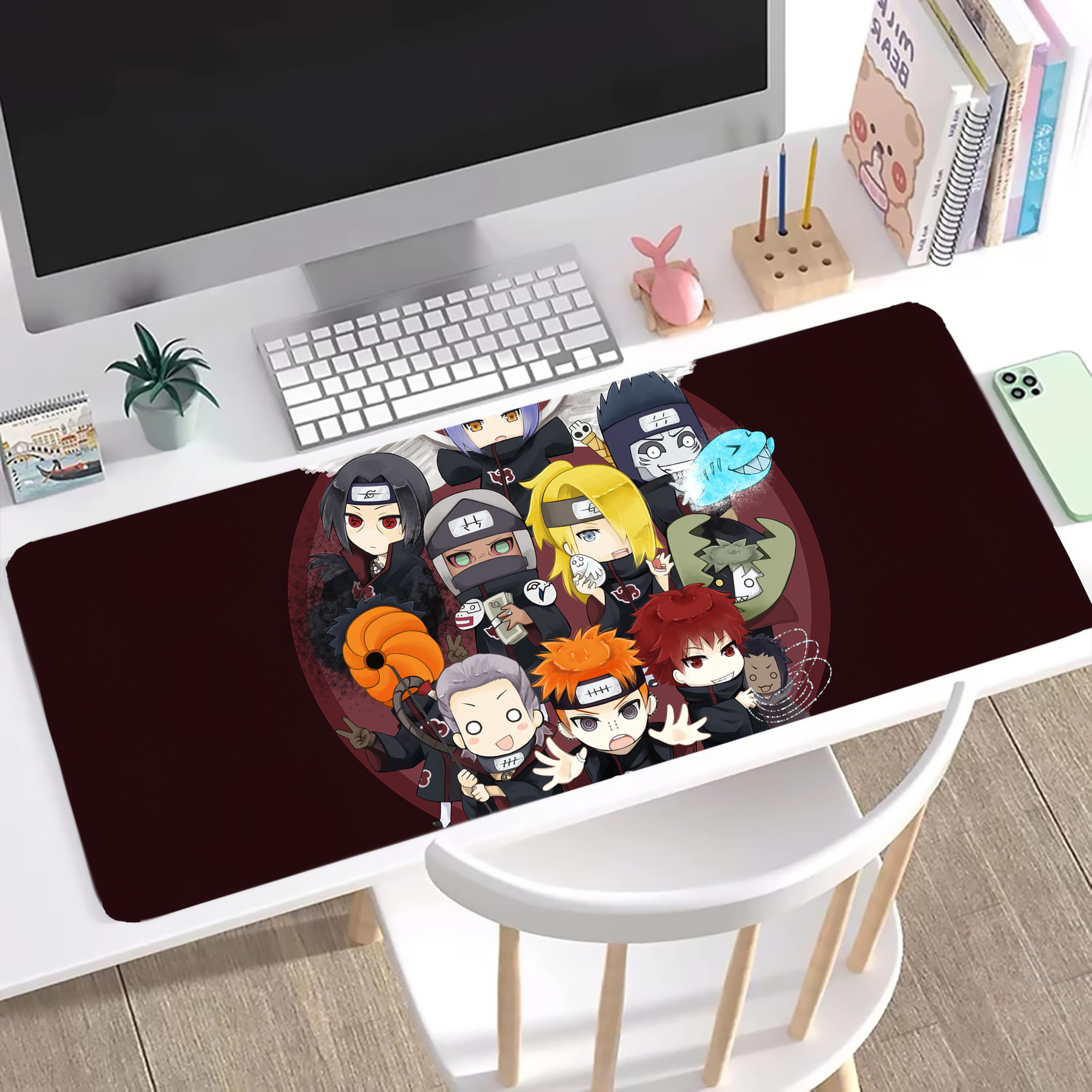 （画像用） NARUTO -ナルト- NARUTO -ナルト- 疾風伝 ステッチ加工 大判デスクマット／滑り止めマウスパッド