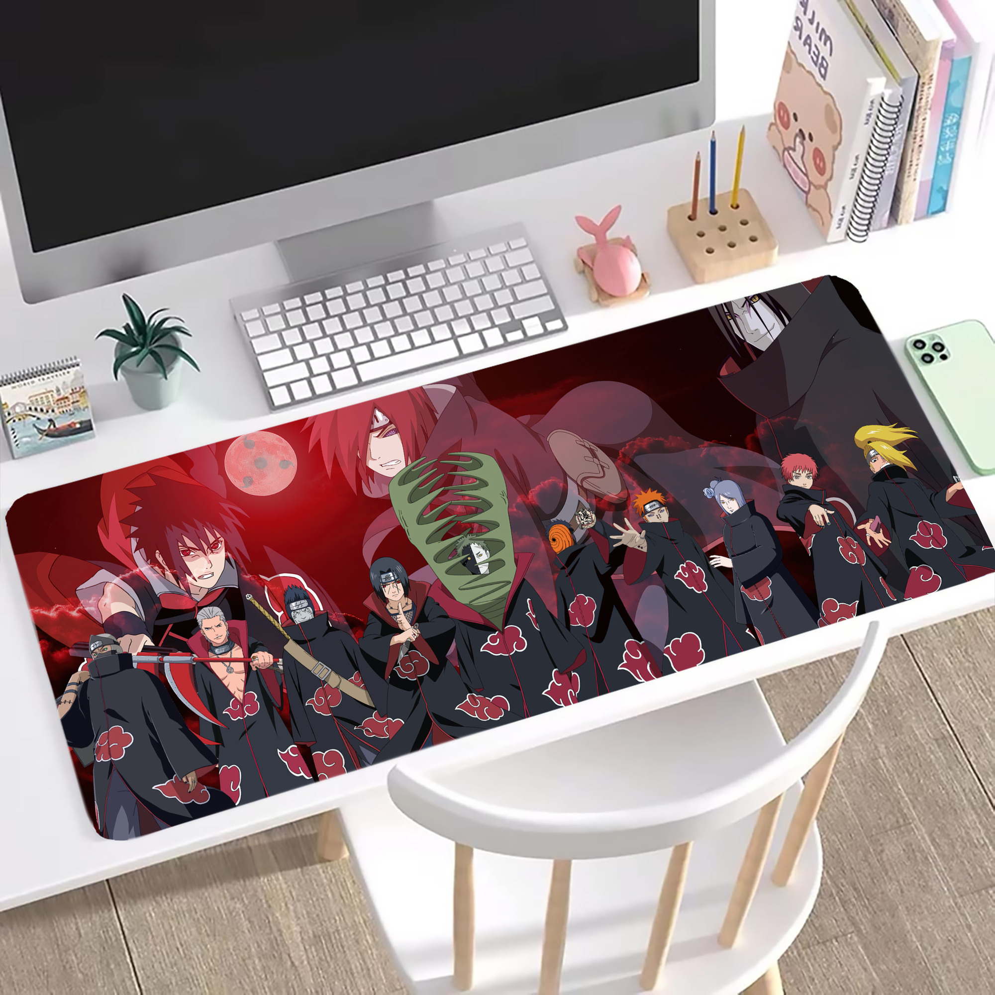 （画像用） NARUTO -ナルト- NARUTO -ナルト- 疾風伝 ステッチ加工 大判デスクマット／滑り止めマウスパッド