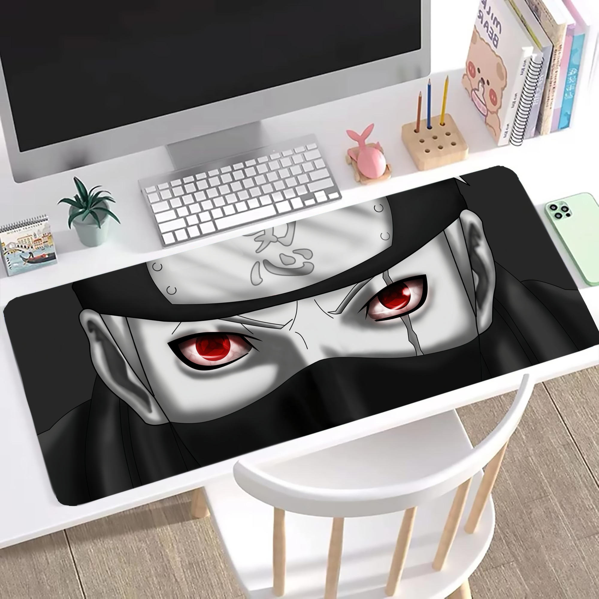 （画像用） NARUTO -ナルト- NARUTO -ナルト- 疾風伝 ステッチ加工 大判デスクマット／滑り止めマウスパッド