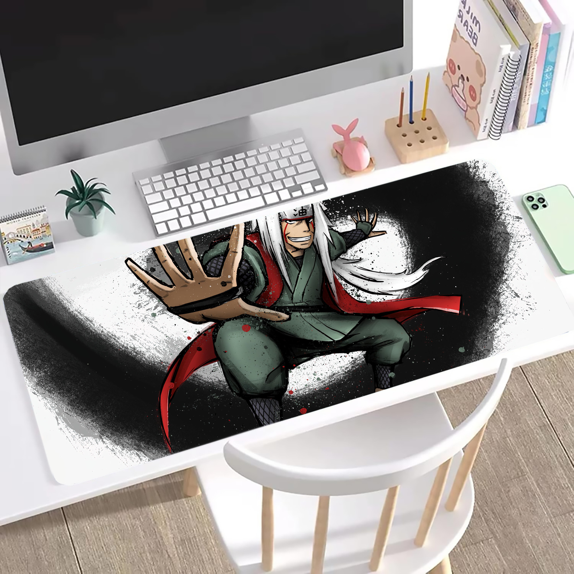 （画像用） NARUTO -ナルト- NARUTO -ナルト- 疾風伝 ステッチ加工 大判デスクマット／滑り止めマウスパッド