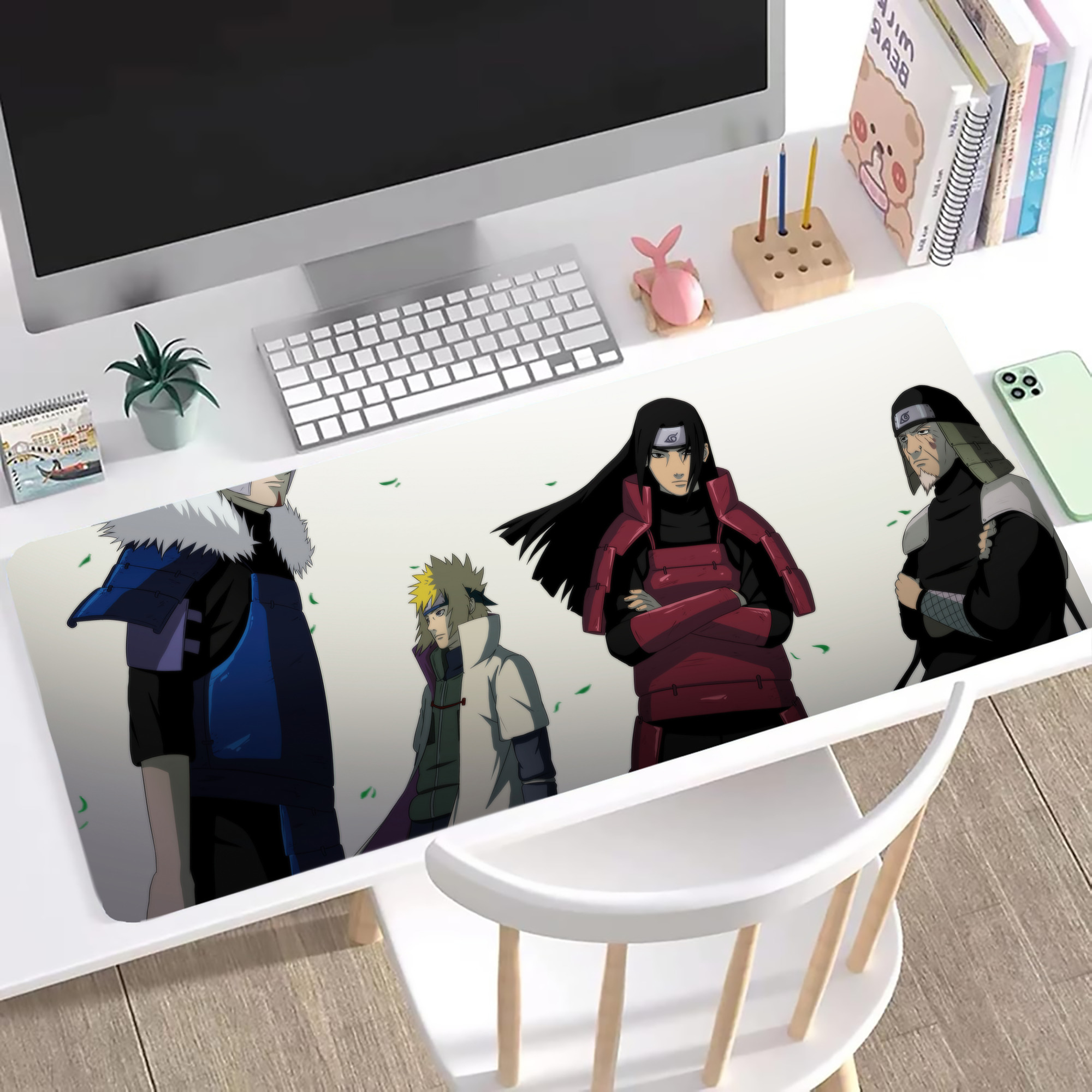 （画像用） NARUTO -ナルト- NARUTO -ナルト- 疾風伝 ステッチ加工 大判デスクマット／滑り止めマウスパッド