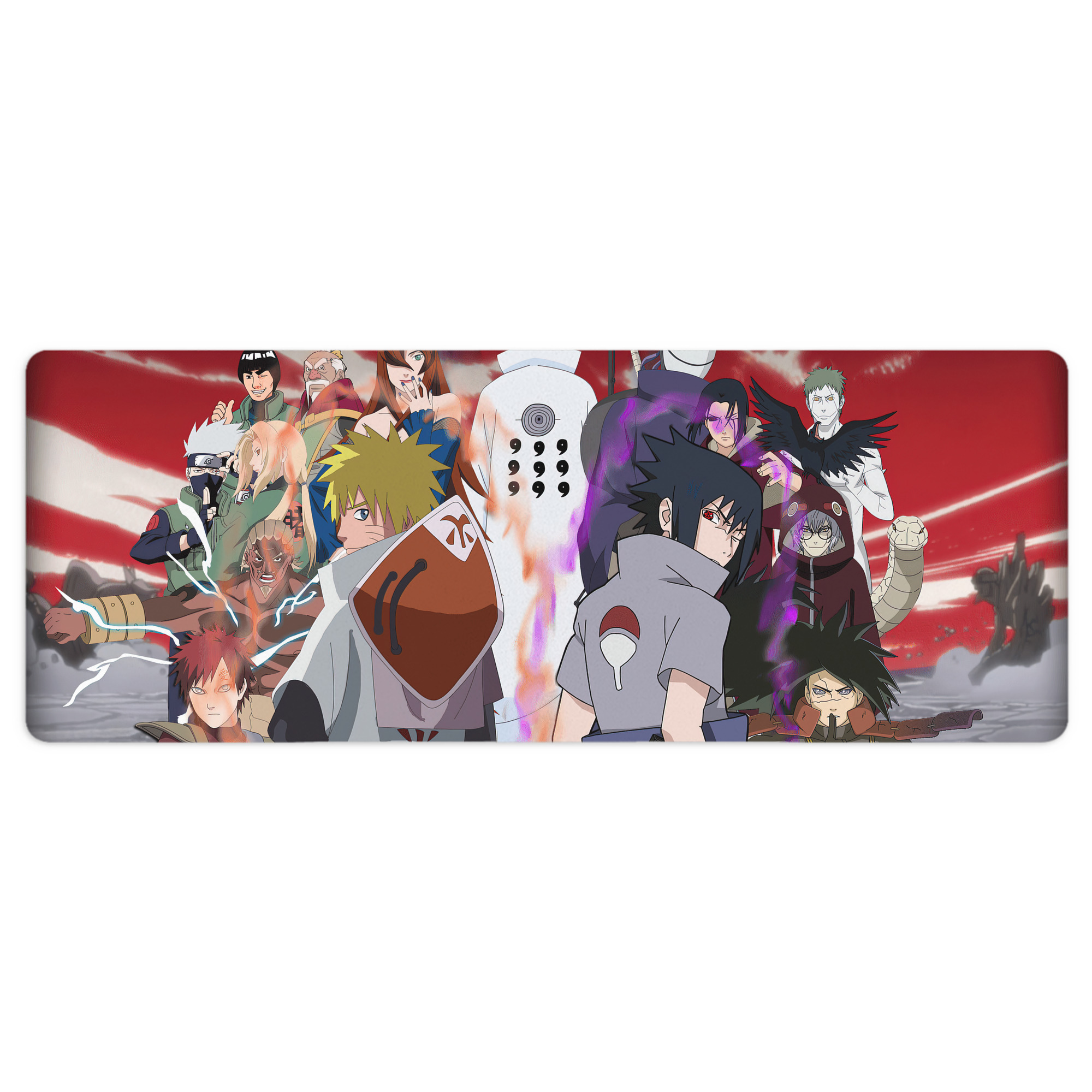 （画像用） NARUTO -ナルト- NARUTO -ナルト- 疾風伝 ステッチ加工 大判デスクマット／滑り止めマウスパッド