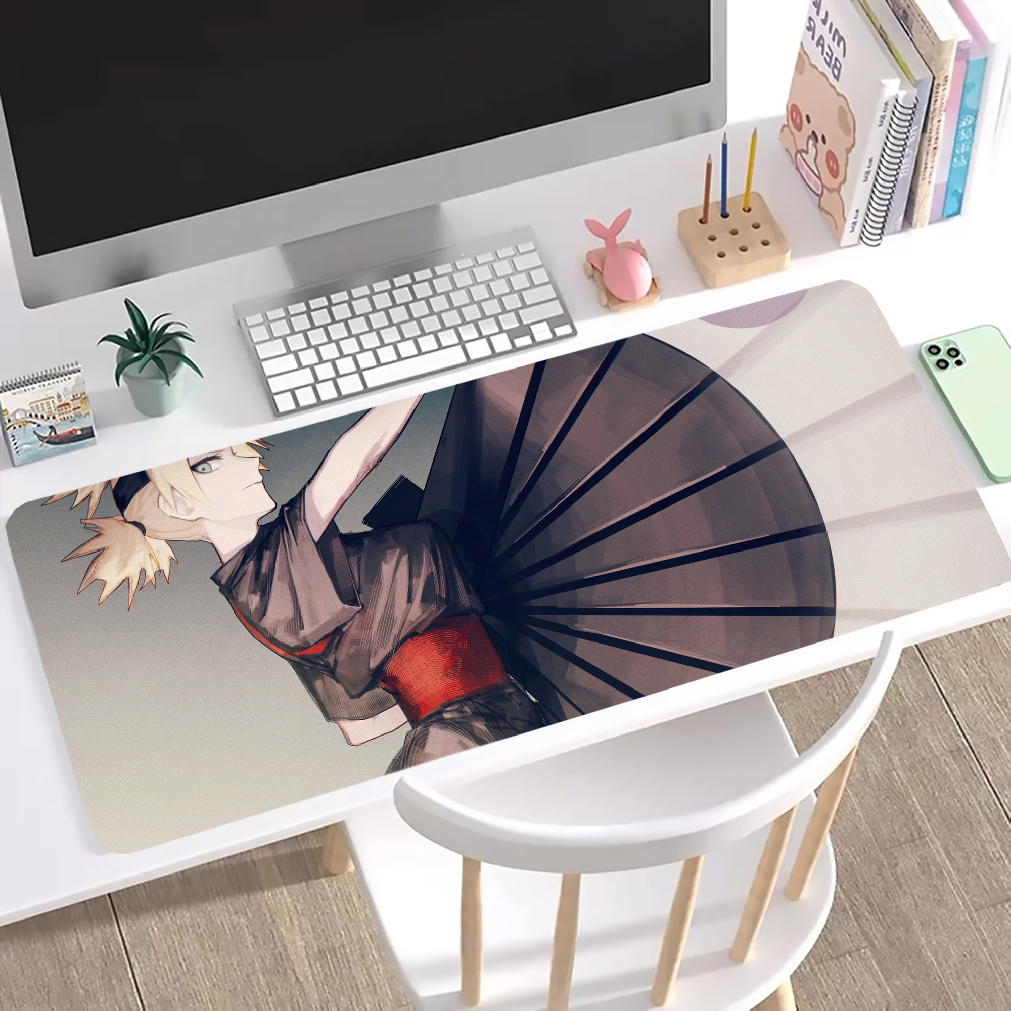 （画像用） NARUTO -ナルト- NARUTO -ナルト- 疾風伝 ステッチ加工 大判デスクマット／滑り止めマウスパッド