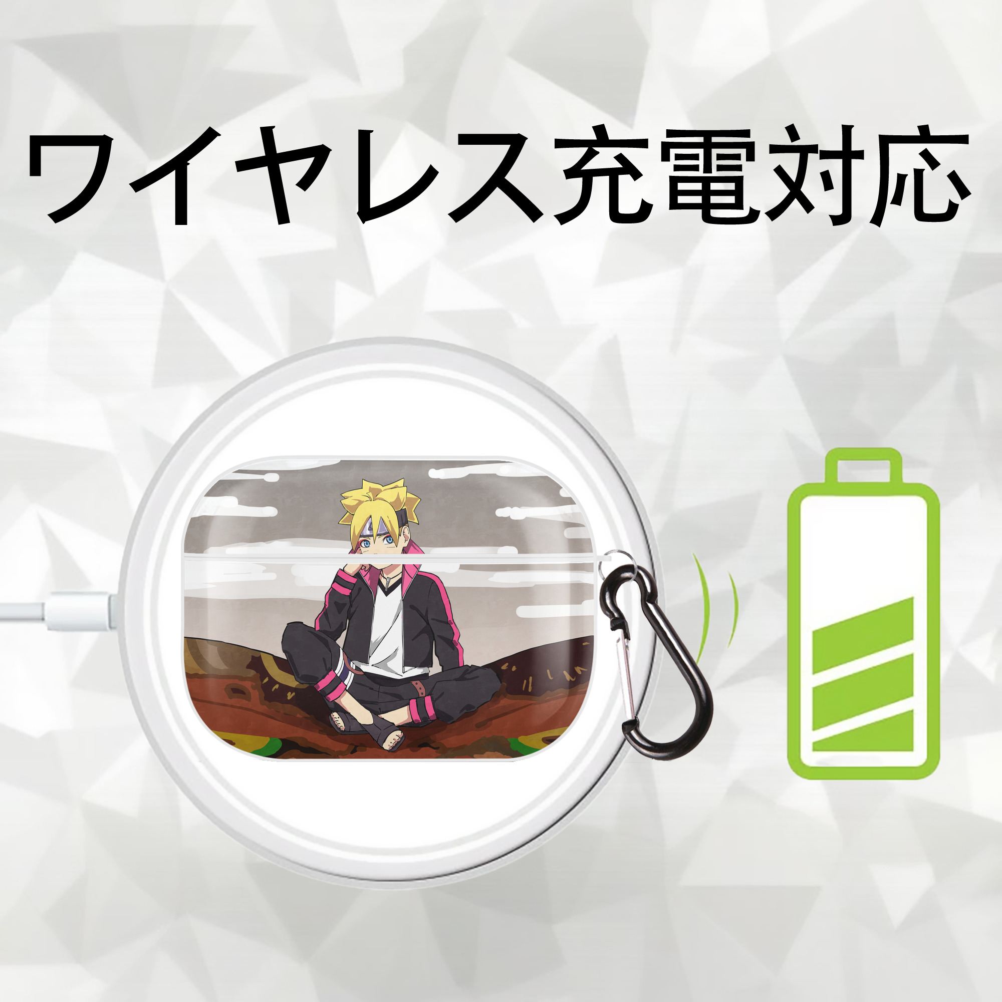 NARUTO -ナルト- NARUTO -ナルト- 疾風伝 【AirPods Pro用】ハードシェル保護ケース 耐衝撃・防指紋・カラビナ付き商品仕様