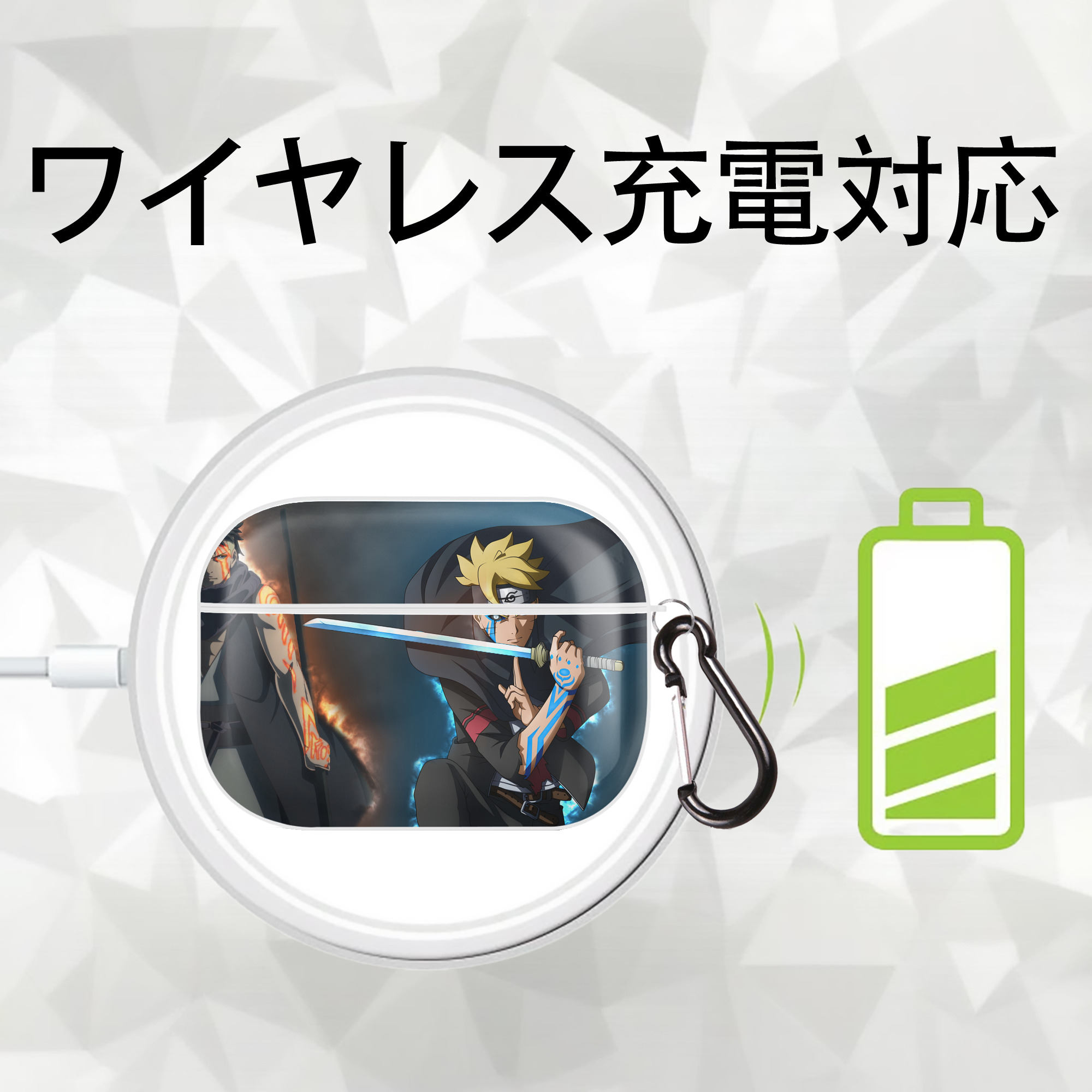 NARUTO -ナルト- NARUTO -ナルト- 疾風伝 【AirPods Pro用】ハードシェル保護ケース 耐衝撃・防指紋・カラビナ付き商品仕様