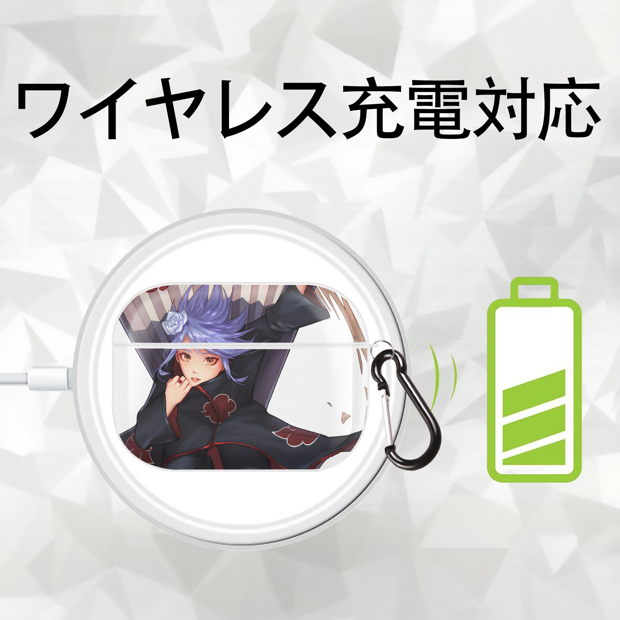NARUTO -ナルト- NARUTO -ナルト- 疾風伝 【AirPods Pro用】ハードシェル保護ケース 耐衝撃・防指紋・カラビナ付き商品仕様