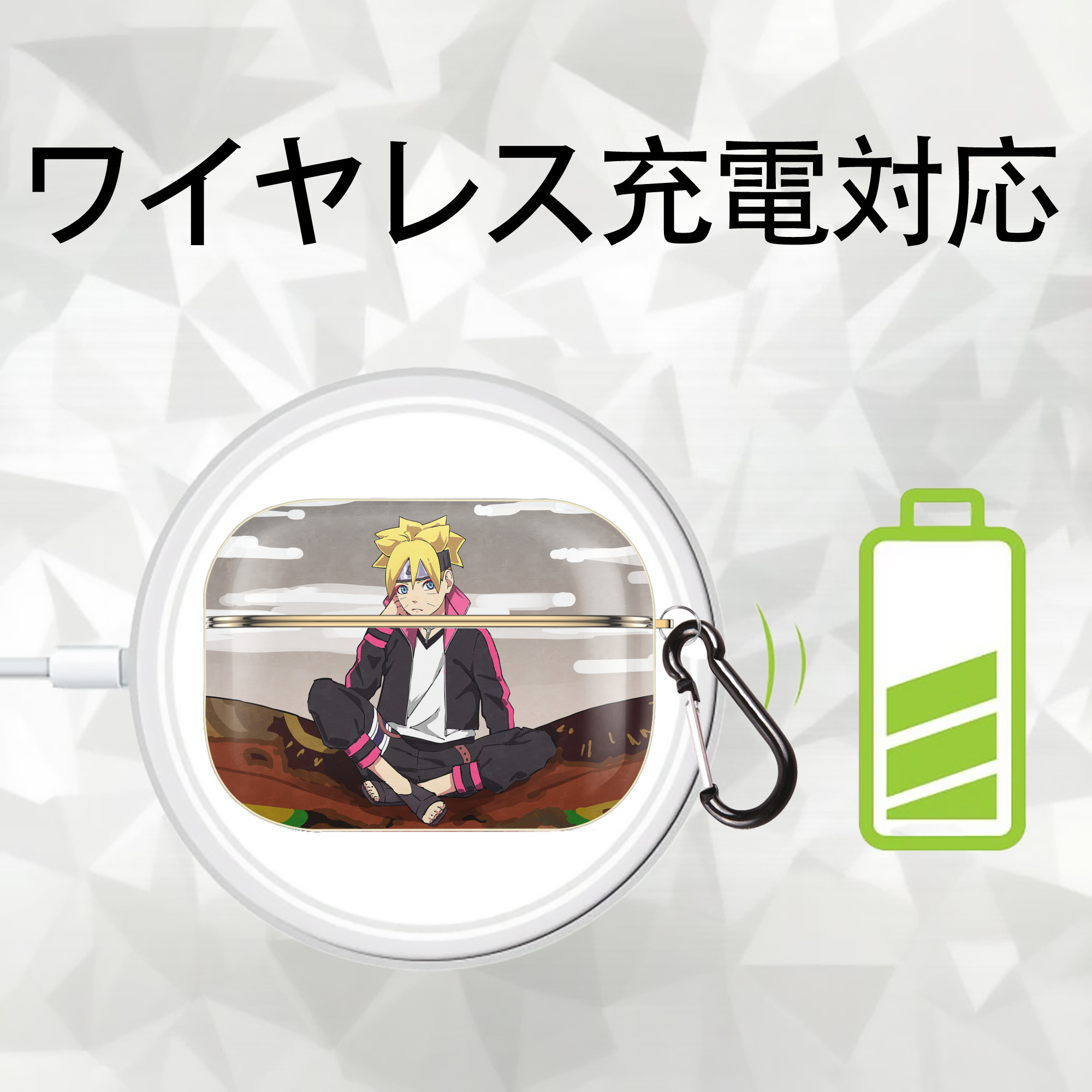 NARUTO -ナルト- NARUTO -ナルト- 疾風伝 【AirPods Pro用】ハードシェル保護ケース｜耐衝撃・防指紋・カラビナ付き商品仕様