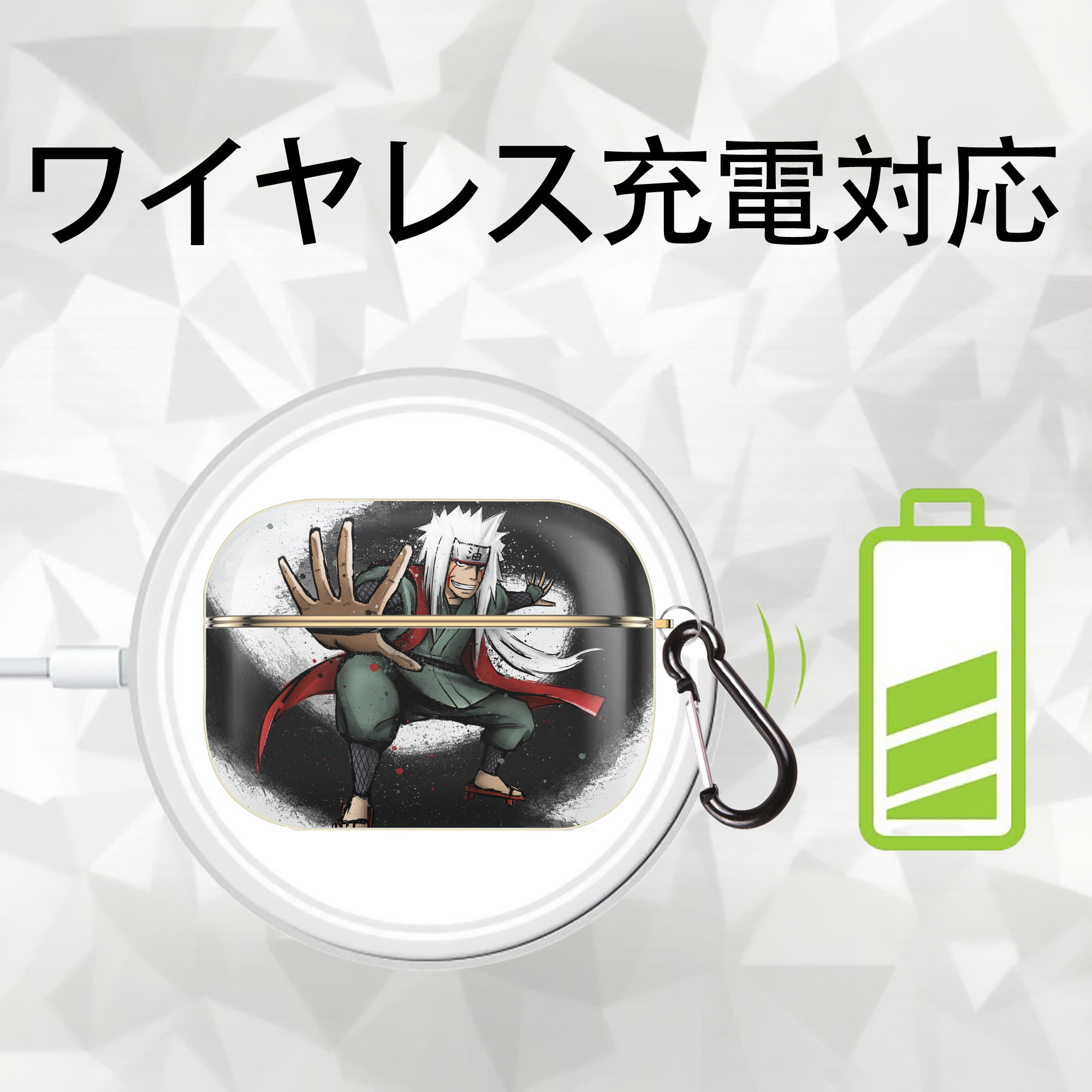 NARUTO -ナルト- NARUTO -ナルト- 疾風伝 【AirPods Pro用】ハードシェル保護ケース｜耐衝撃・防指紋・カラビナ付き商品仕様