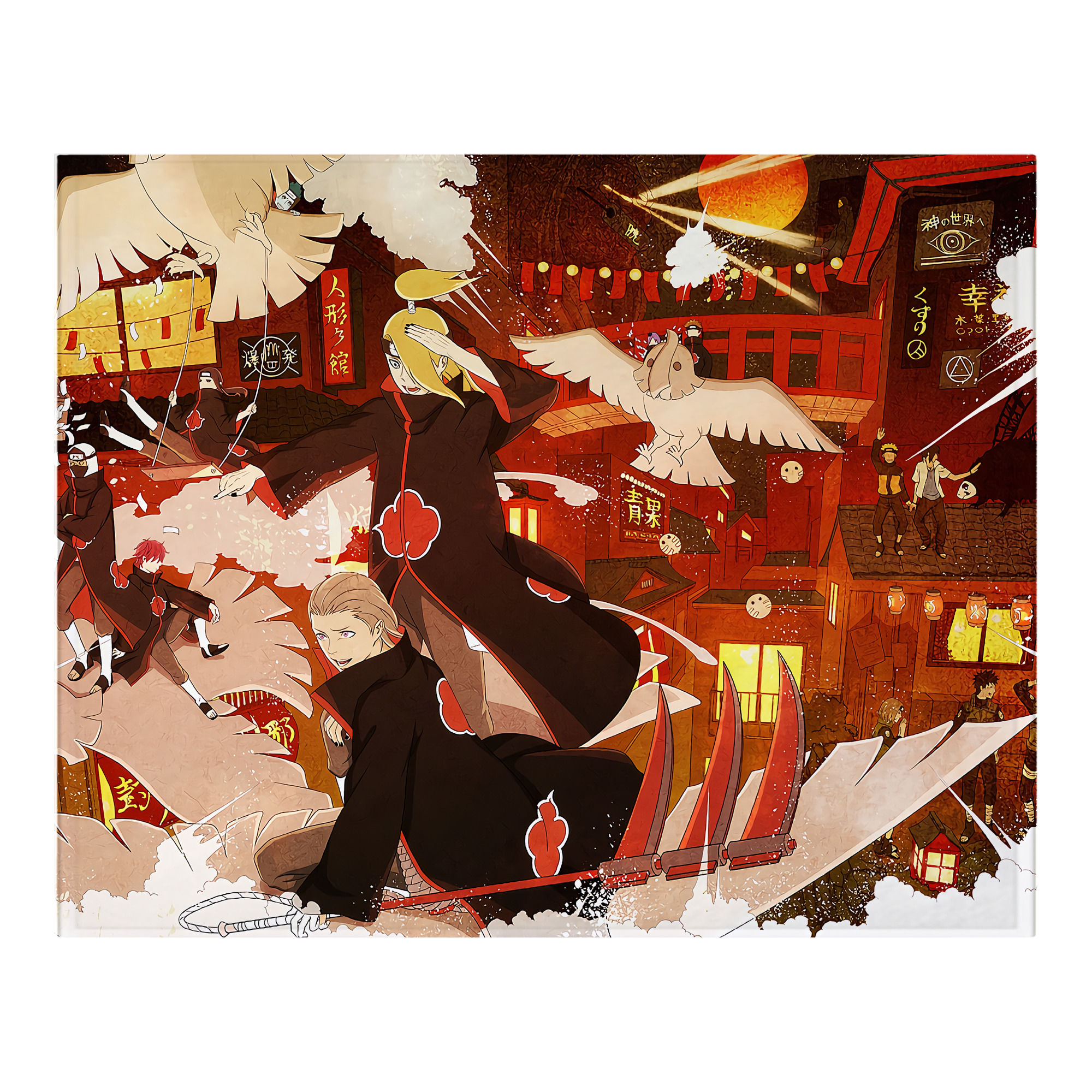 （画像用） NARUTO -ナルト- NARUTO -ナルト- 疾風伝 フランネルブランケット・多サイズ対応（横型）