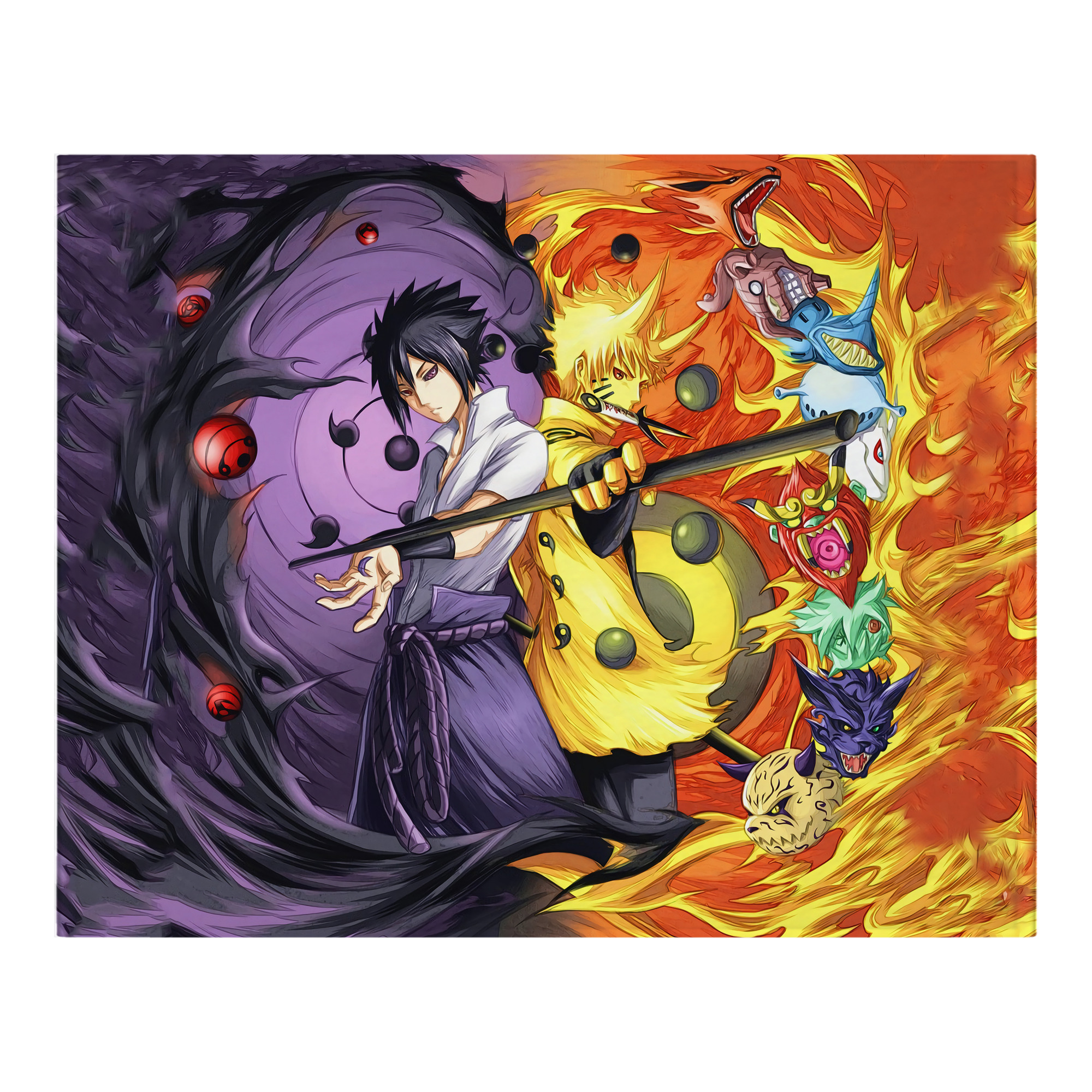 （画像用） NARUTO -ナルト- NARUTO -ナルト- 疾風伝 フランネルブランケット・多サイズ対応（横型）