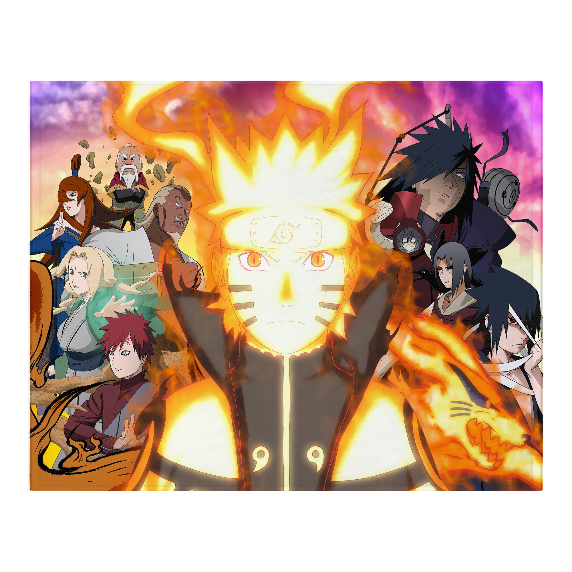 （画像用） NARUTO -ナルト- NARUTO -ナルト- 疾風伝 フランネルブランケット・多サイズ対応（横型）
