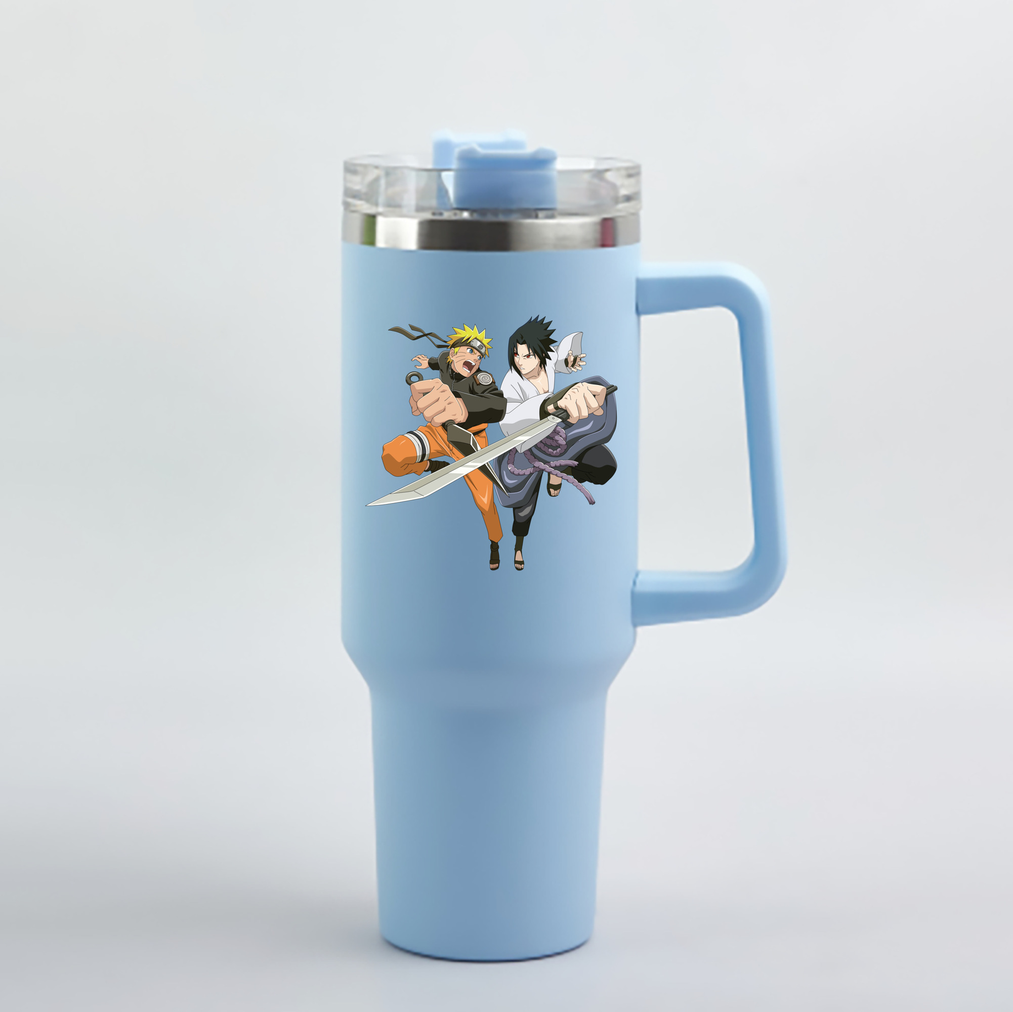 （画像用） NARUTO -ナルト- うずまき ナルト Uzumaki Naruto 1200mL車用タンブラー - クリスタルステッカー（プラスチックストロー付き）
