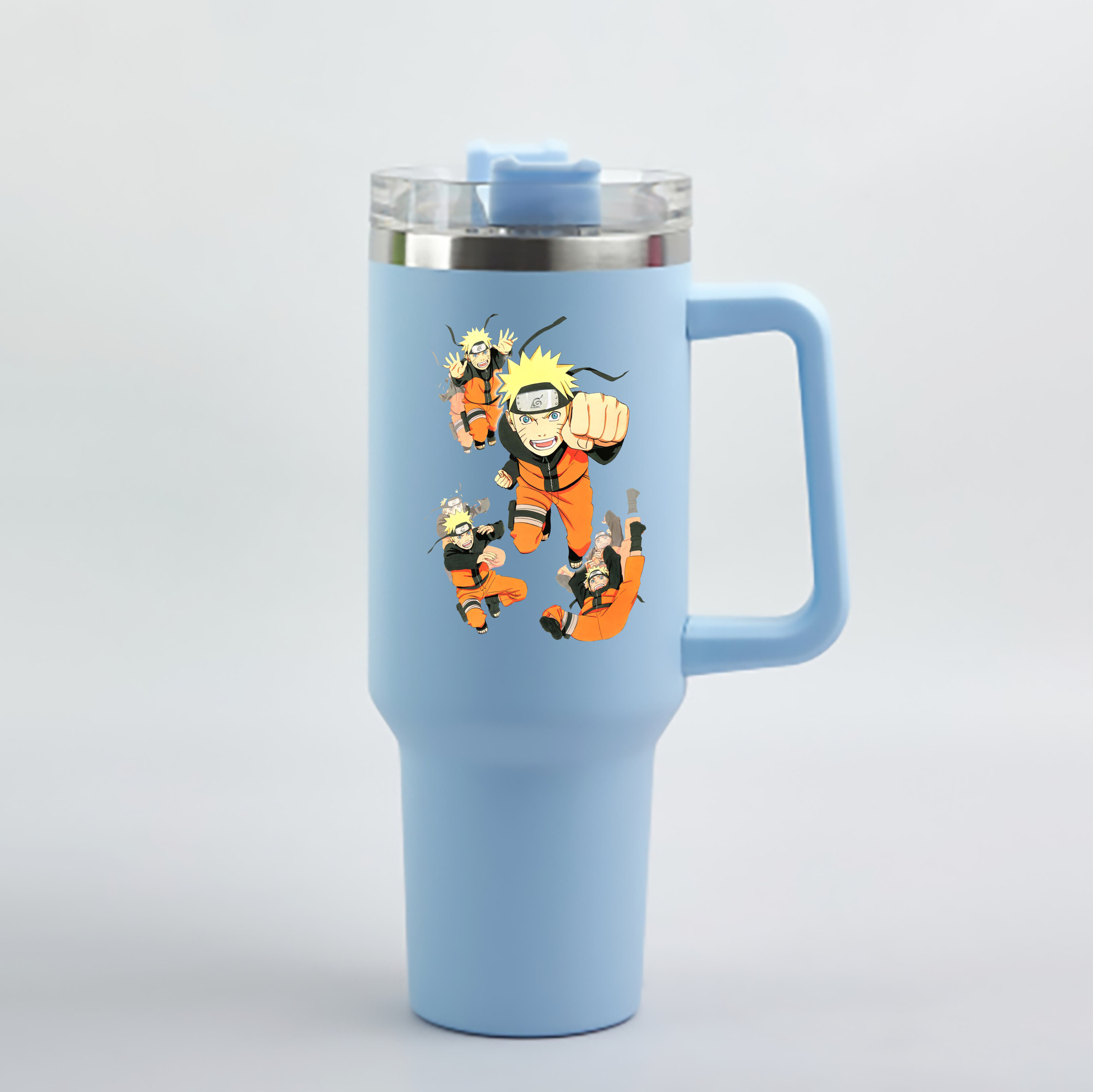 （画像用） NARUTO -ナルト- うずまき ナルト Uzumaki Naruto 1200mL車用タンブラー - クリスタルステッカー（プラスチックストロー付き）