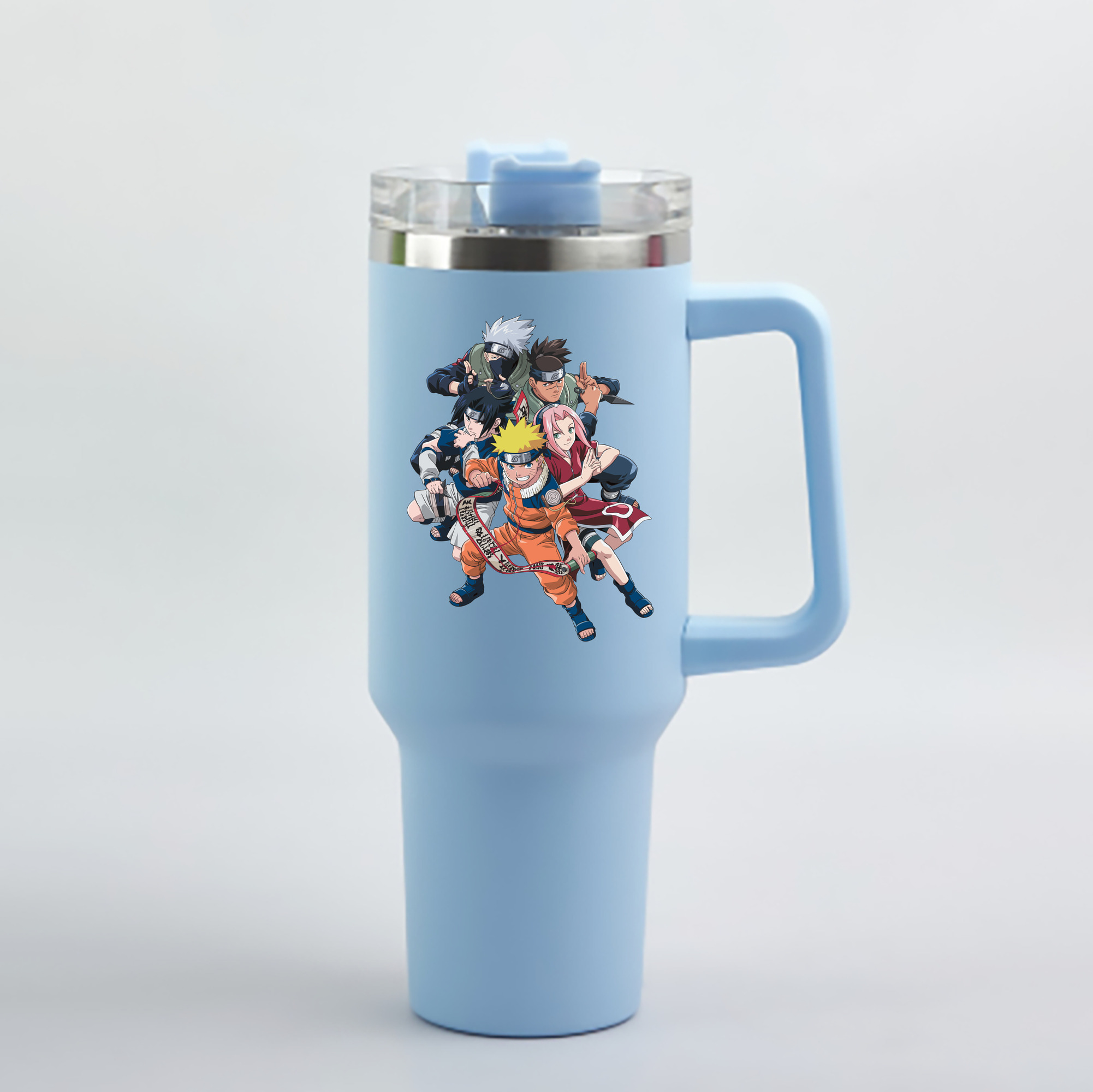 （画像用） NARUTO -ナルト- うずまき ナルト Uzumaki Naruto 1200mL車用タンブラー - クリスタルステッカー（プラスチックストロー付き）