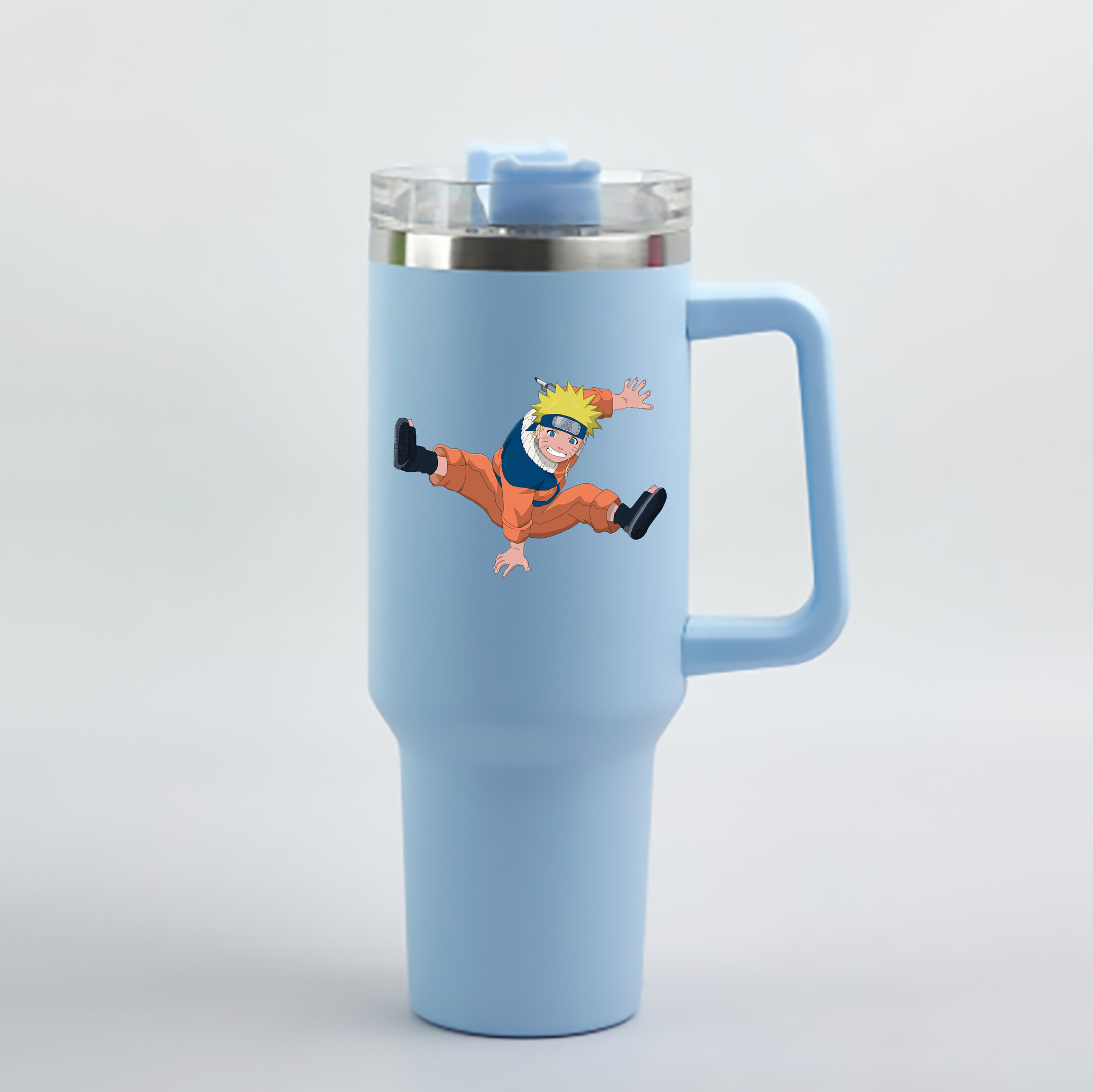 （画像用） NARUTO -ナルト- うずまき ナルト Uzumaki Naruto 1200mL車用タンブラー - クリスタルステッカー（プラスチックストロー付き）
