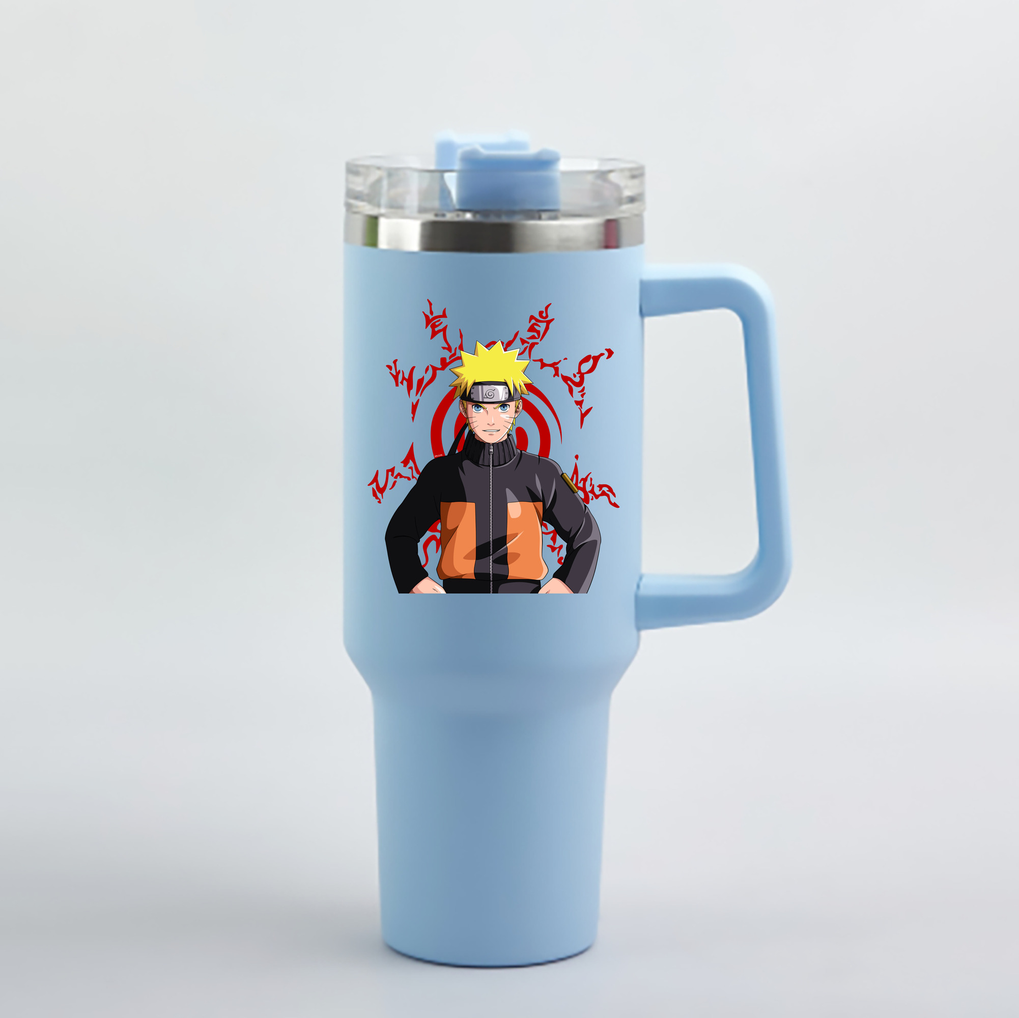 （画像用） NARUTO -ナルト- うずまき ナルト Uzumaki Naruto 1200mL車用タンブラー - クリスタルステッカー（プラスチックストロー付き）