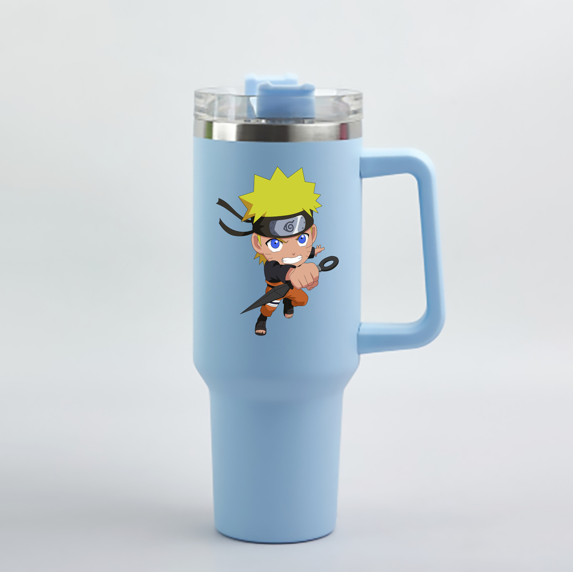 （画像用） NARUTO -ナルト- うずまき ナルト Uzumaki Naruto 1200mL車用タンブラー - クリスタルステッカー（プラスチックストロー付き）