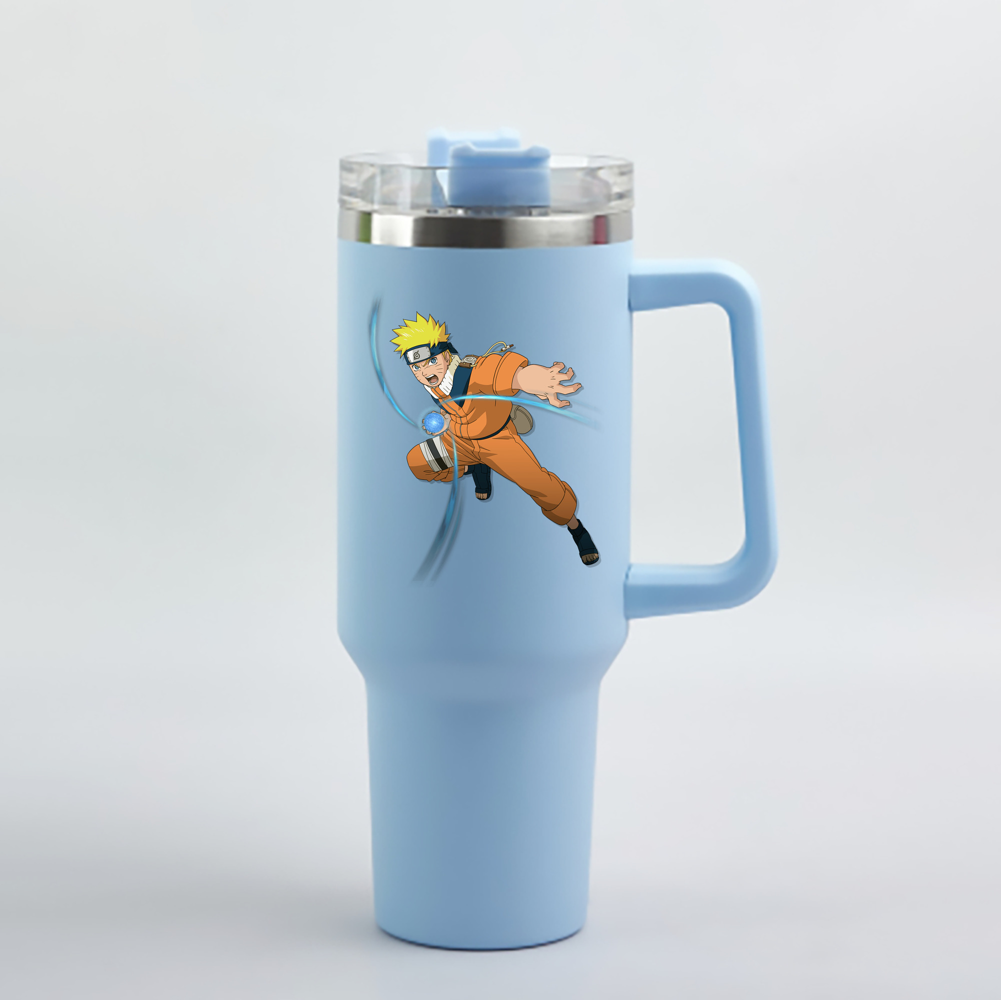 （画像用） NARUTO -ナルト- うずまき ナルト Uzumaki Naruto 1200mL車用タンブラー - クリスタルステッカー（プラスチックストロー付き）