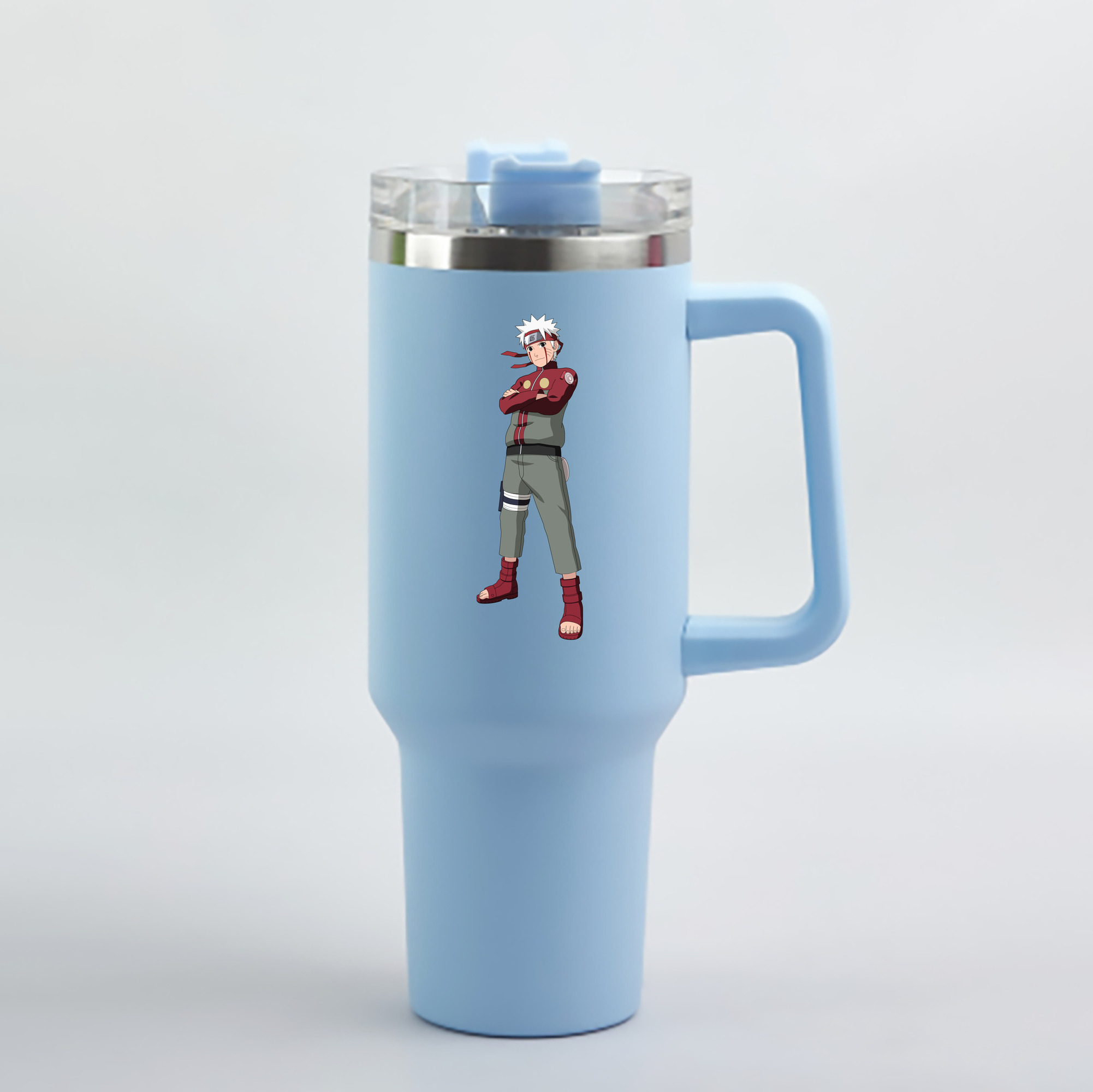 （画像用） NARUTO -ナルト- うずまき ナルト Uzumaki Naruto 1200mL車用タンブラー - クリスタルステッカー（プラスチックストロー付き）