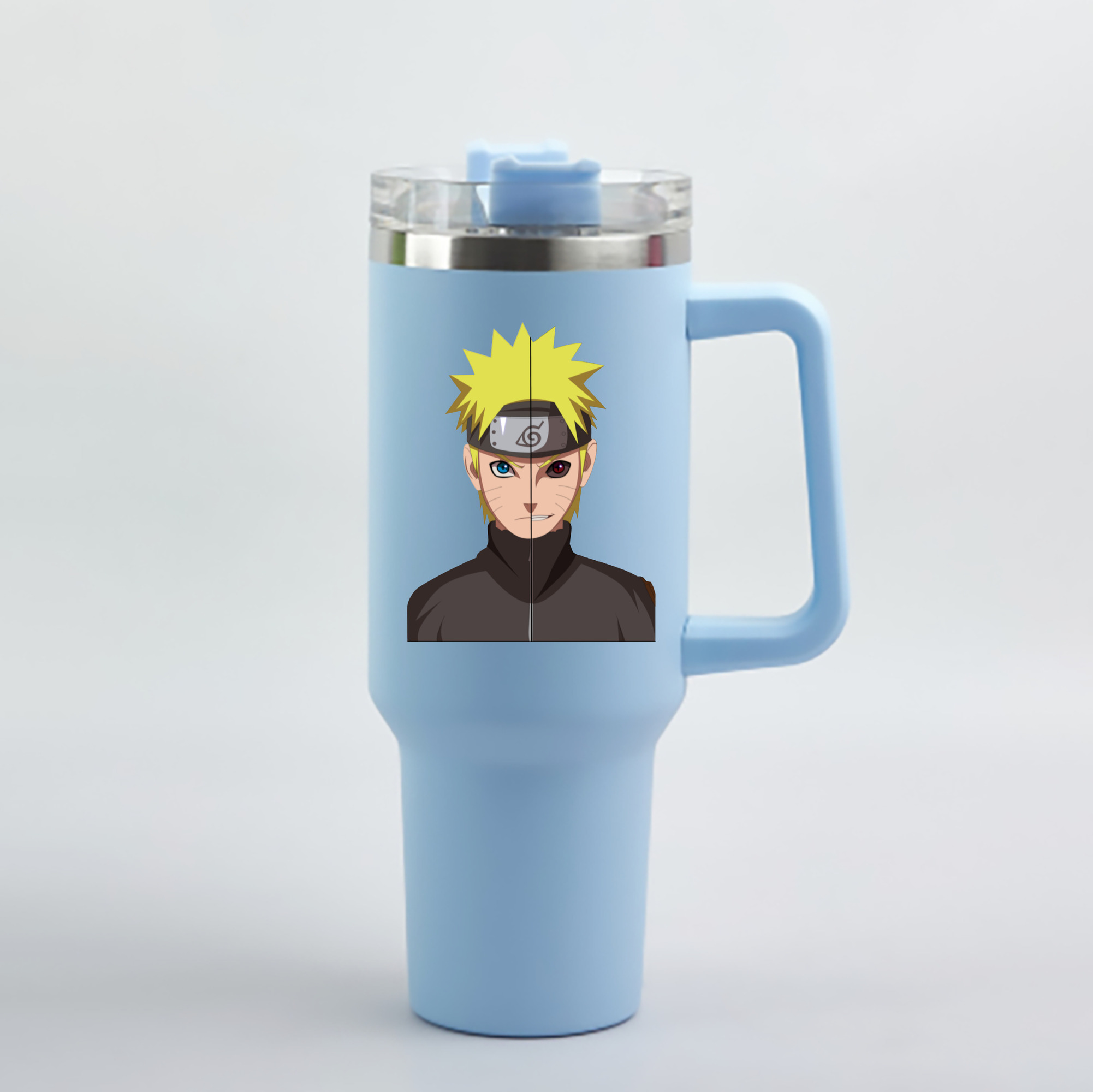 （画像用） NARUTO -ナルト- うずまき ナルト Uzumaki Naruto 1200mL車用タンブラー - クリスタルステッカー（プラスチックストロー付き）