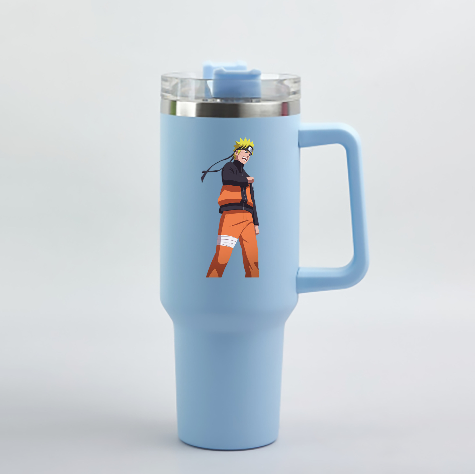 （画像用） NARUTO -ナルト- うずまき ナルト Uzumaki Naruto 1200mL車用タンブラー - クリスタルステッカー（プラスチックストロー付き）