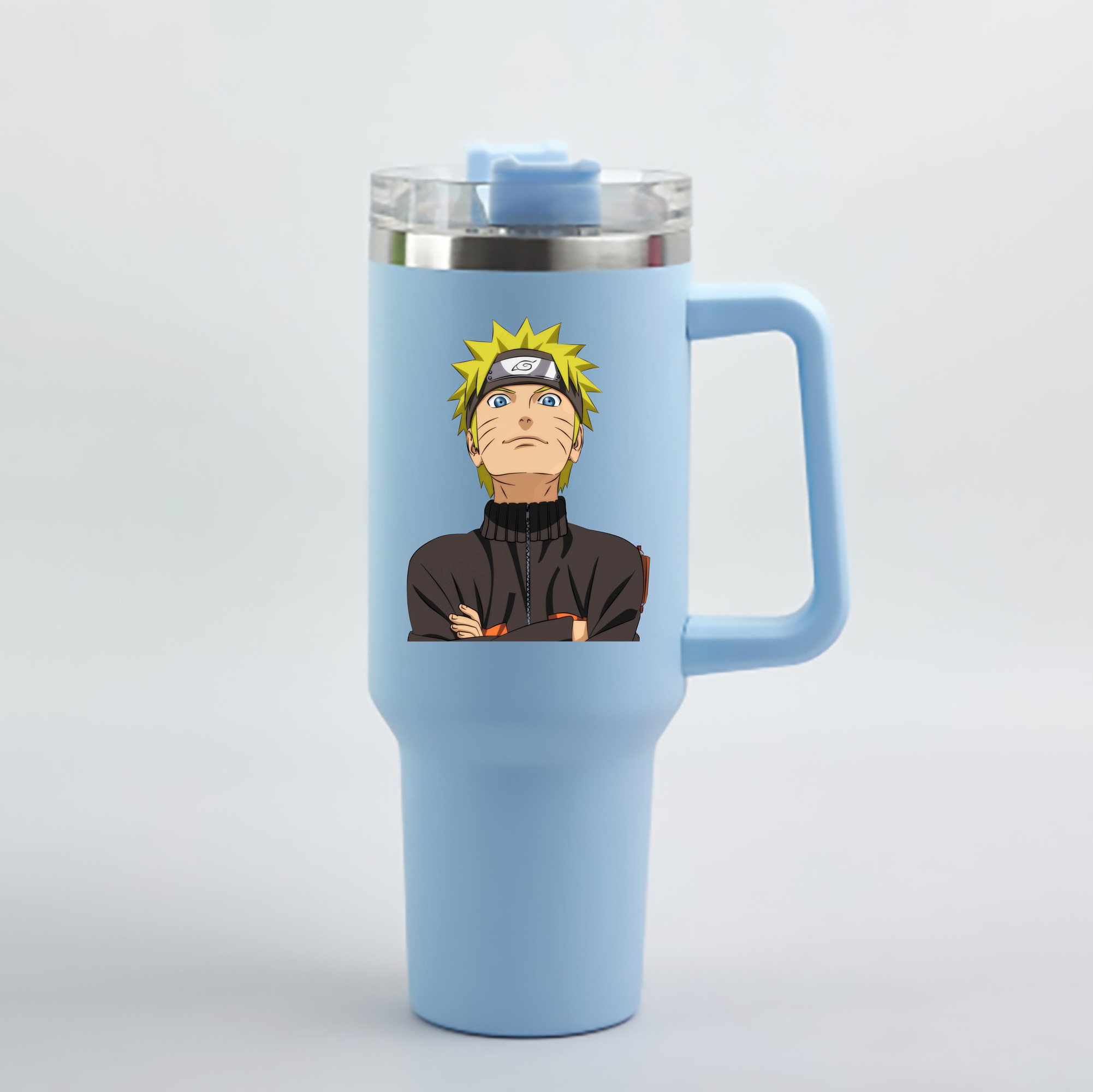 （画像用） NARUTO -ナルト- うずまき ナルト Uzumaki Naruto 1200mL車用タンブラー - クリスタルステッカー（プラスチックストロー付き）