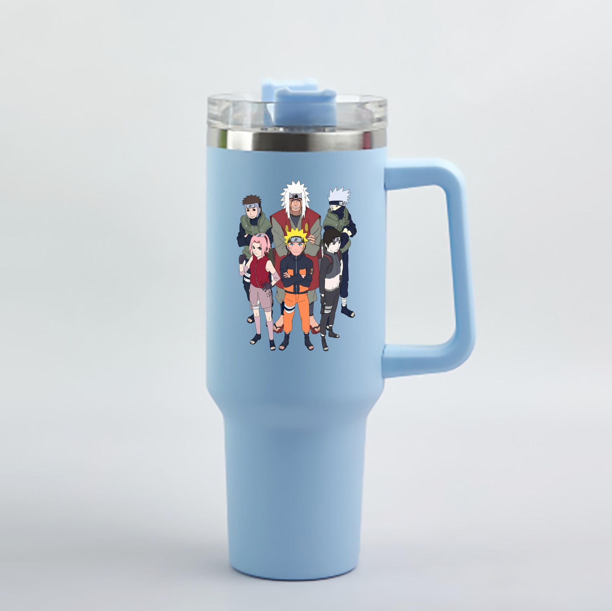 （画像用） NARUTO -ナルト- うずまき ナルト Uzumaki Naruto 1200mL車用タンブラー - クリスタルステッカー（プラスチックストロー付き）