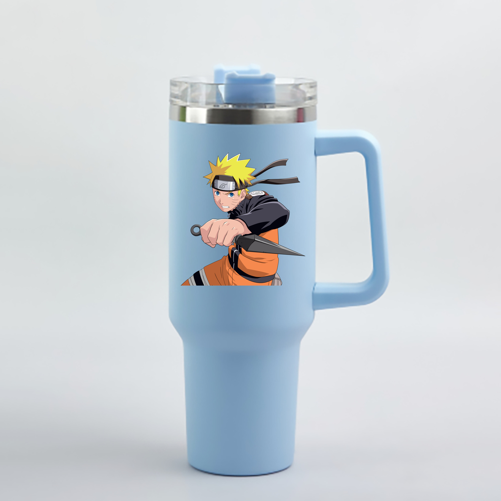 （画像用） NARUTO -ナルト- うずまき ナルト Uzumaki Naruto 1200mL車用タンブラー - クリスタルステッカー（プラスチックストロー付き）