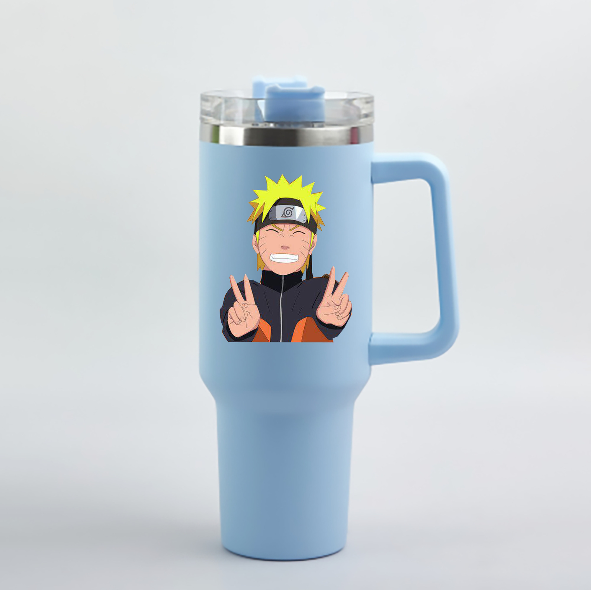 （画像用） NARUTO -ナルト- うずまき ナルト Uzumaki Naruto 1200mL車用タンブラー - クリスタルステッカー（プラスチックストロー付き）