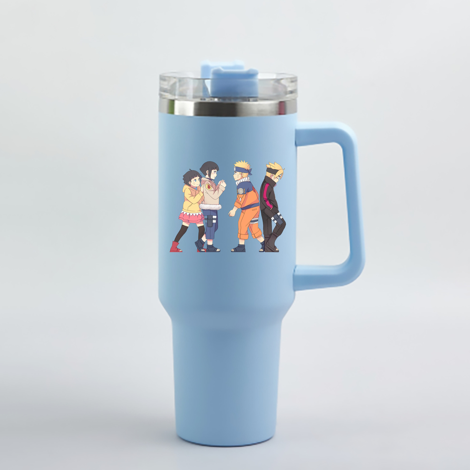 （画像用） NARUTO -ナルト- うずまき ナルト Uzumaki Naruto 1200mL車用タンブラー - クリスタルステッカー（プラスチックストロー付き）